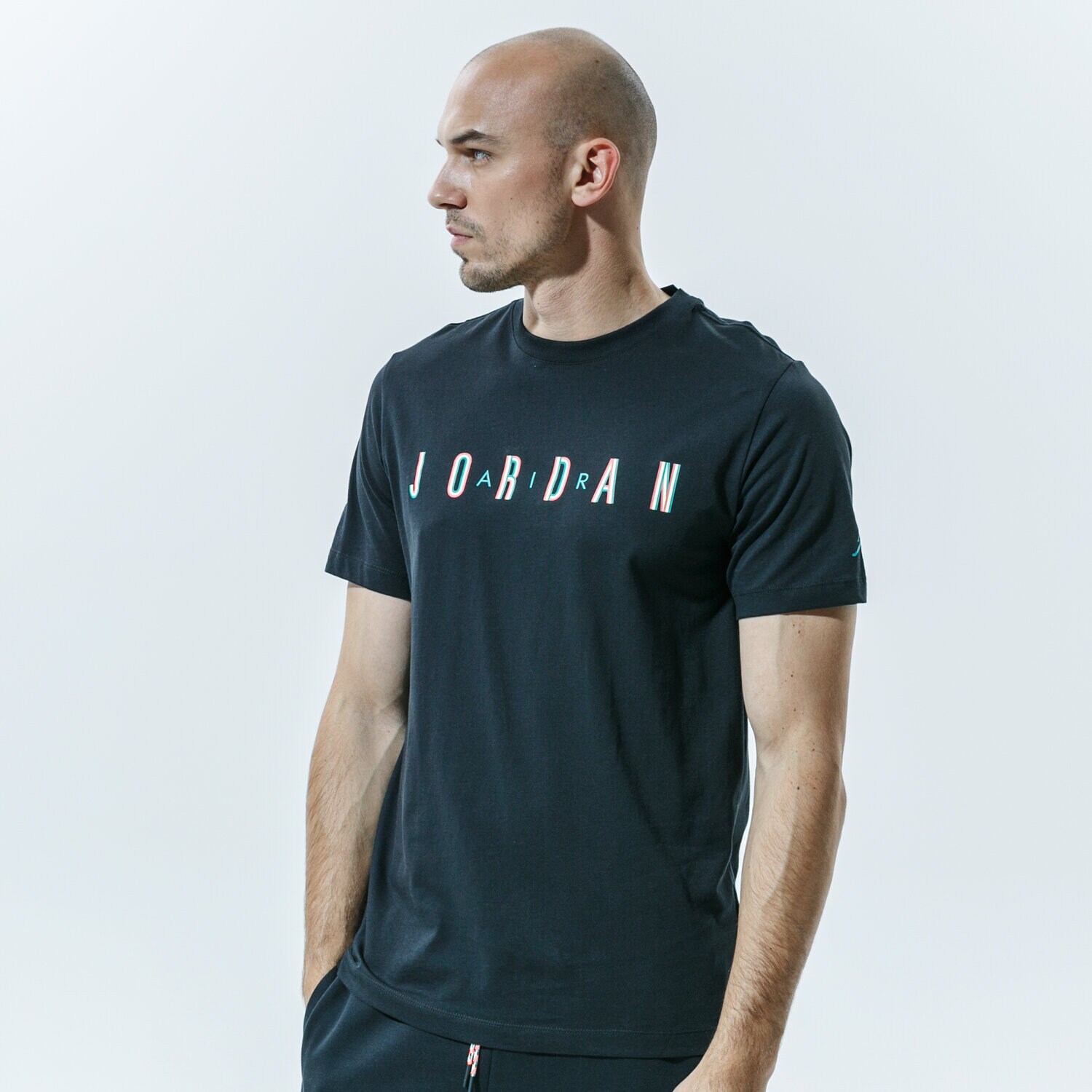 Koszulka, t-shirt sportowy męski JORDAN T-SHIRT M J SPRTDNA SS CREW CN3330-011 GRANATOWY