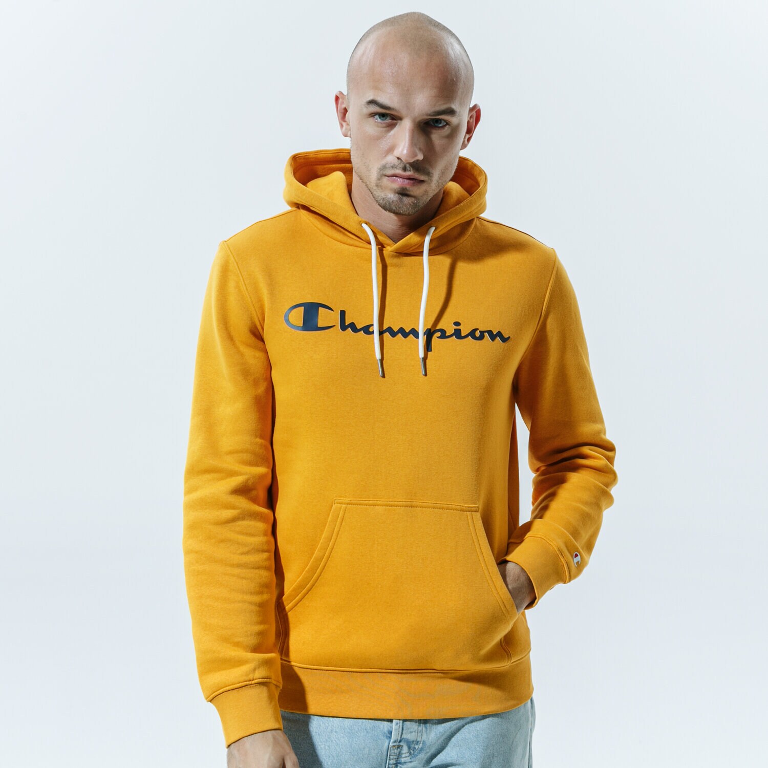 Bluza męska CHAMPION BLUZA Z KAPTUREM HOODED SWEATSHIRT 214743OS033 Neon różowy