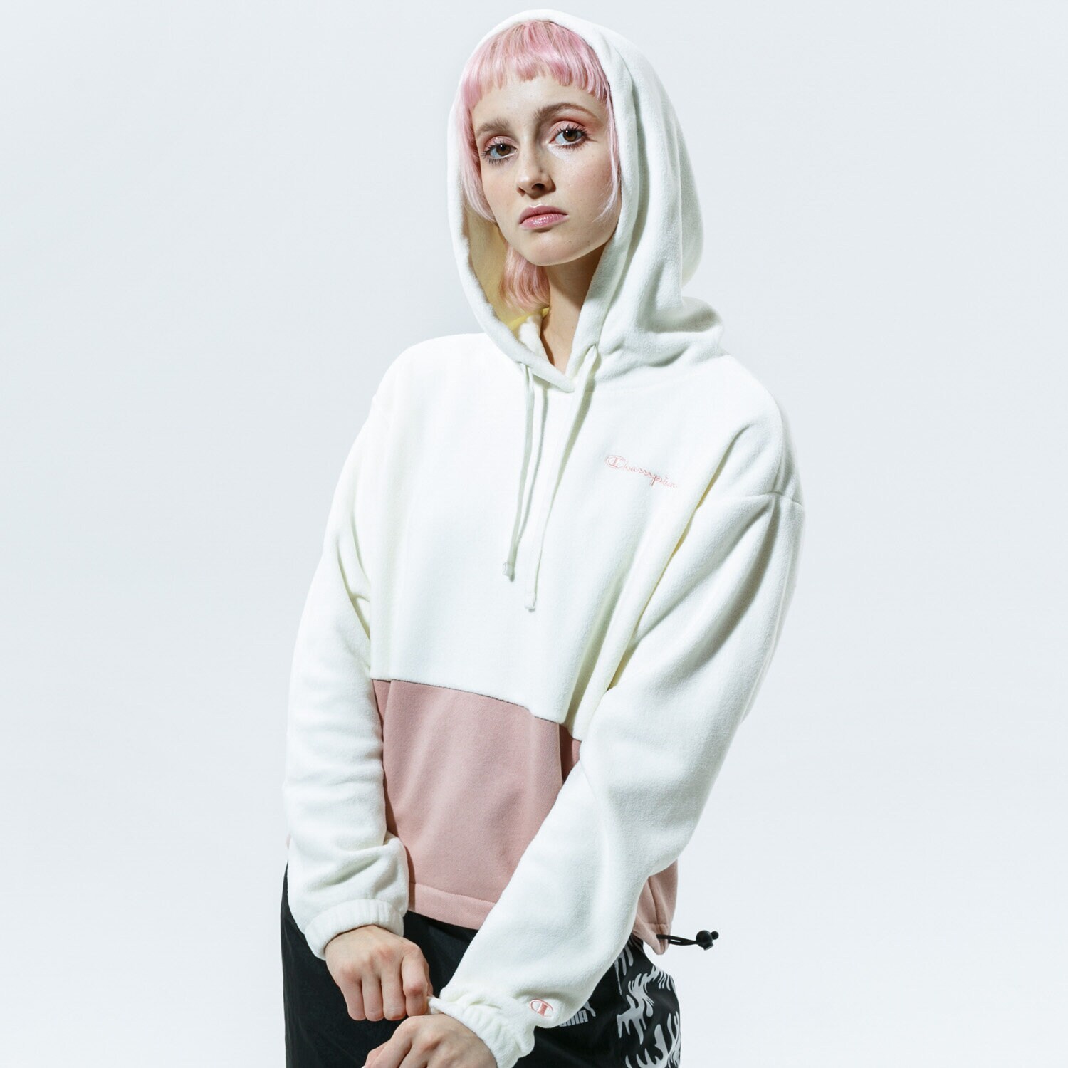 Bluza damska CHAMPION BLUZA Z KAPTUREM HOODED SWEATSHIRT 113231WW005 BEŻOWY