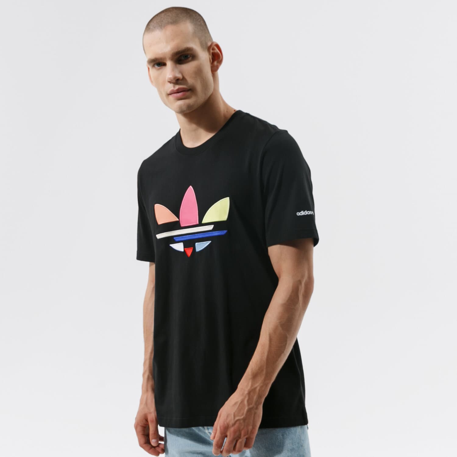 Koszulka, t-shirt sportowy męski ADIDAS T-SHIRT ST TEE H35646 CZARNY