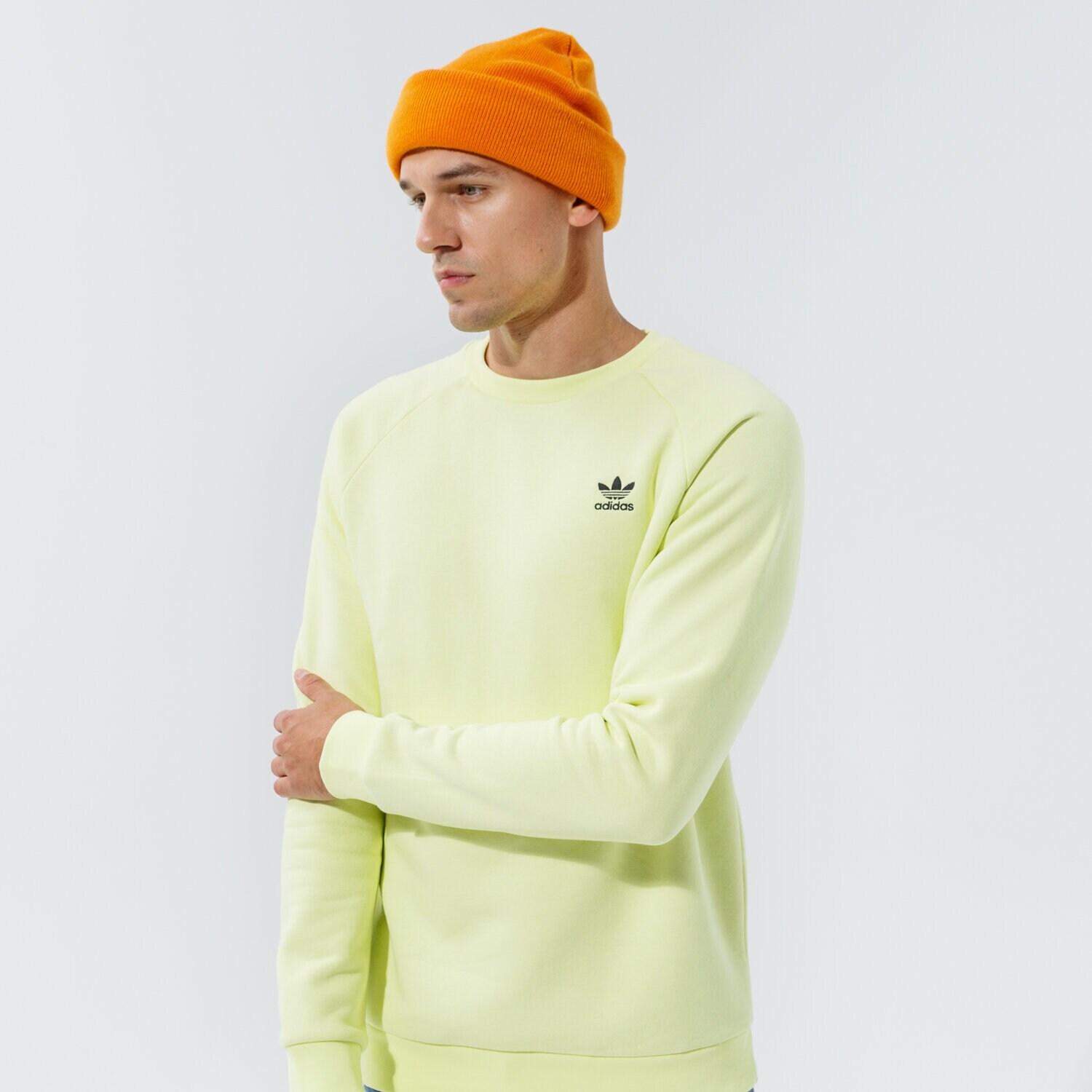 Bluza męska ADIDAS BLUZA ESSENTIAL CREW H34643 ŻÓŁTY