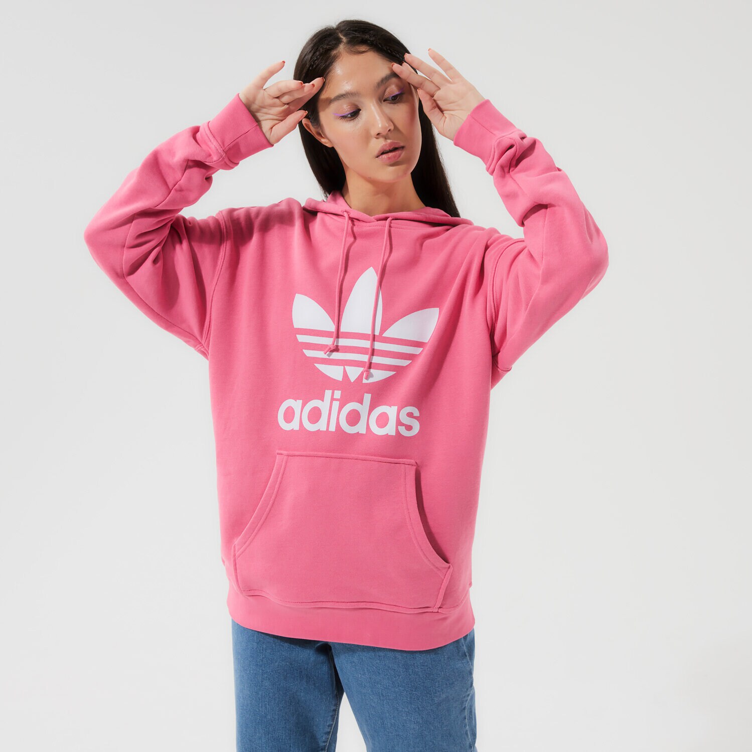 Bluza damska ADIDAS BLUZA Z KAPTUREM TRF HOODIE H33587 RÓŻOWY