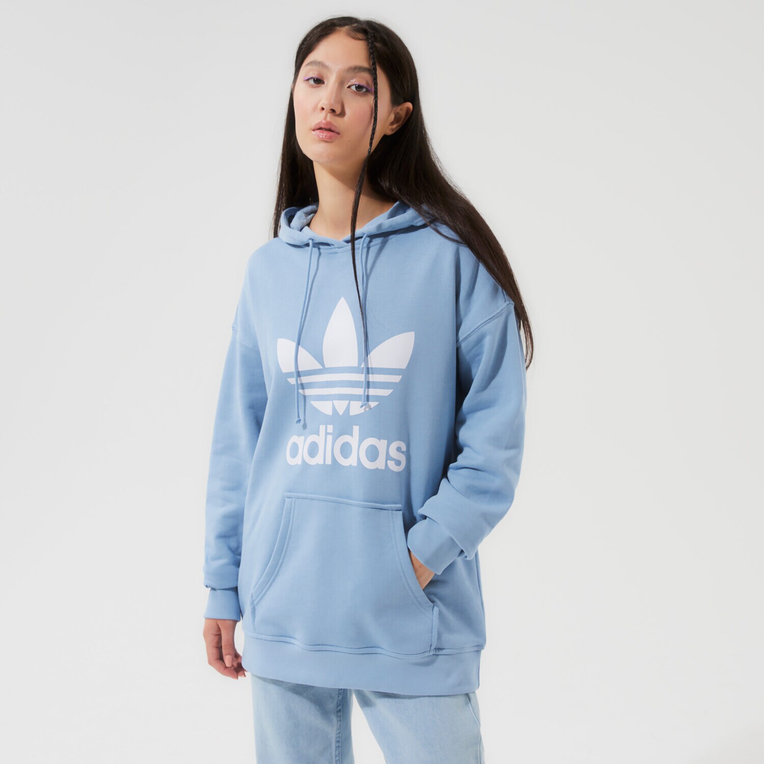 Bluza damska ADIDAS BLUZA Z KAPTUREM TRF HOODIE H33585 NIEBIESKI
