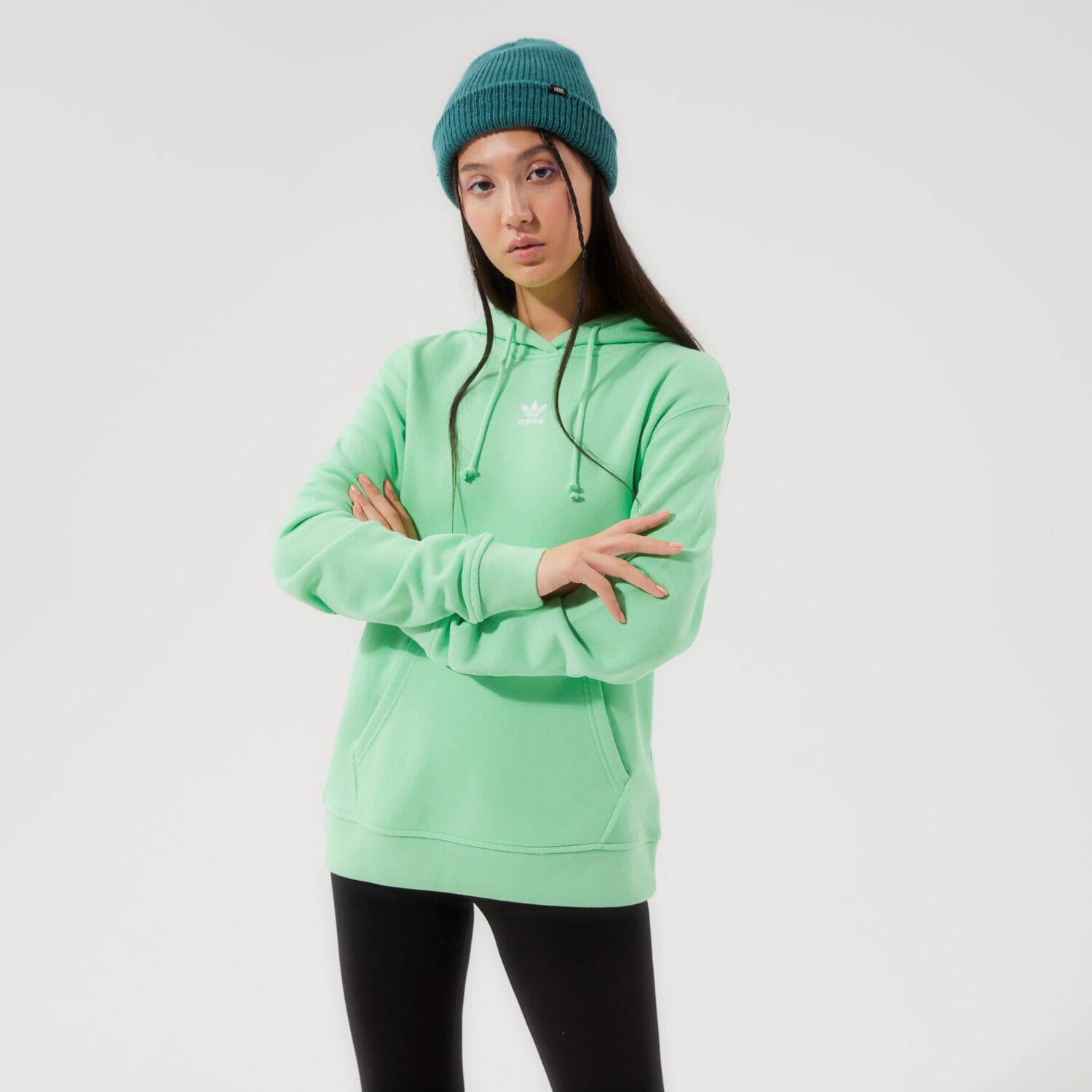 Bluza damska ADIDAS BLUZA Z KAPTUREM HOODIE H06622 ZIELONY