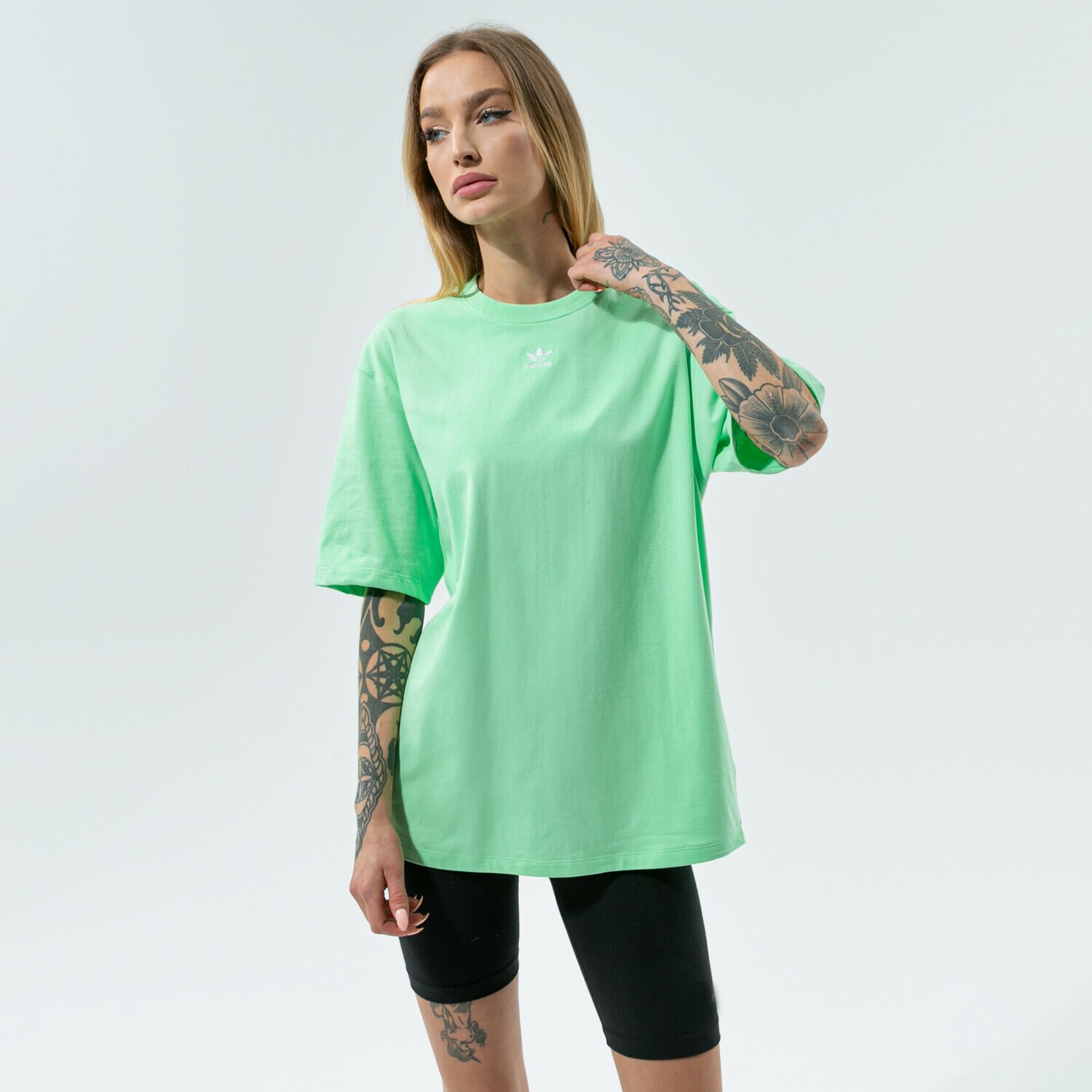 Koszulka, t-shirt damski ADIDAS T-SHIRT TEE H06648 ZIELONY