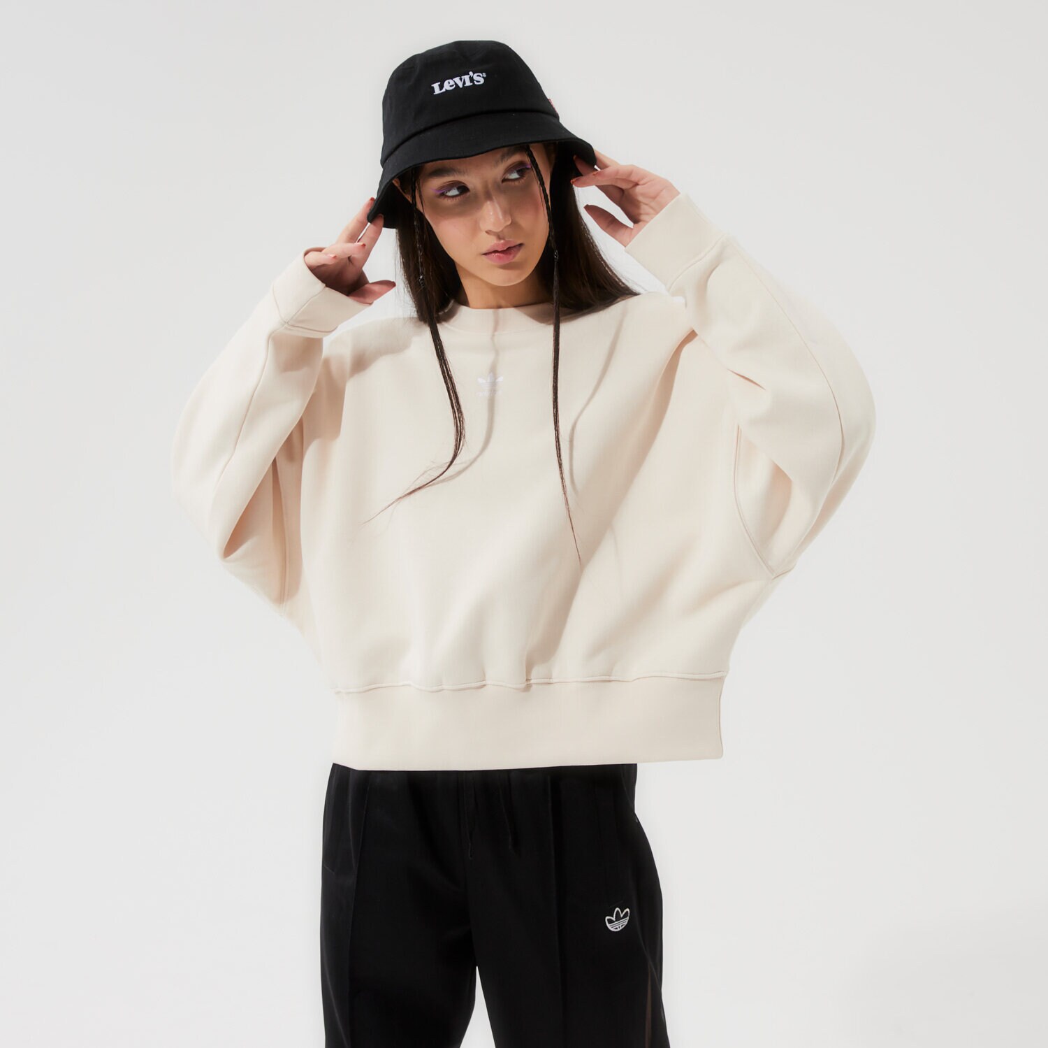 Bluza damska ADIDAS BLUZA SWEATSHIRT H40022 BEŻOWY