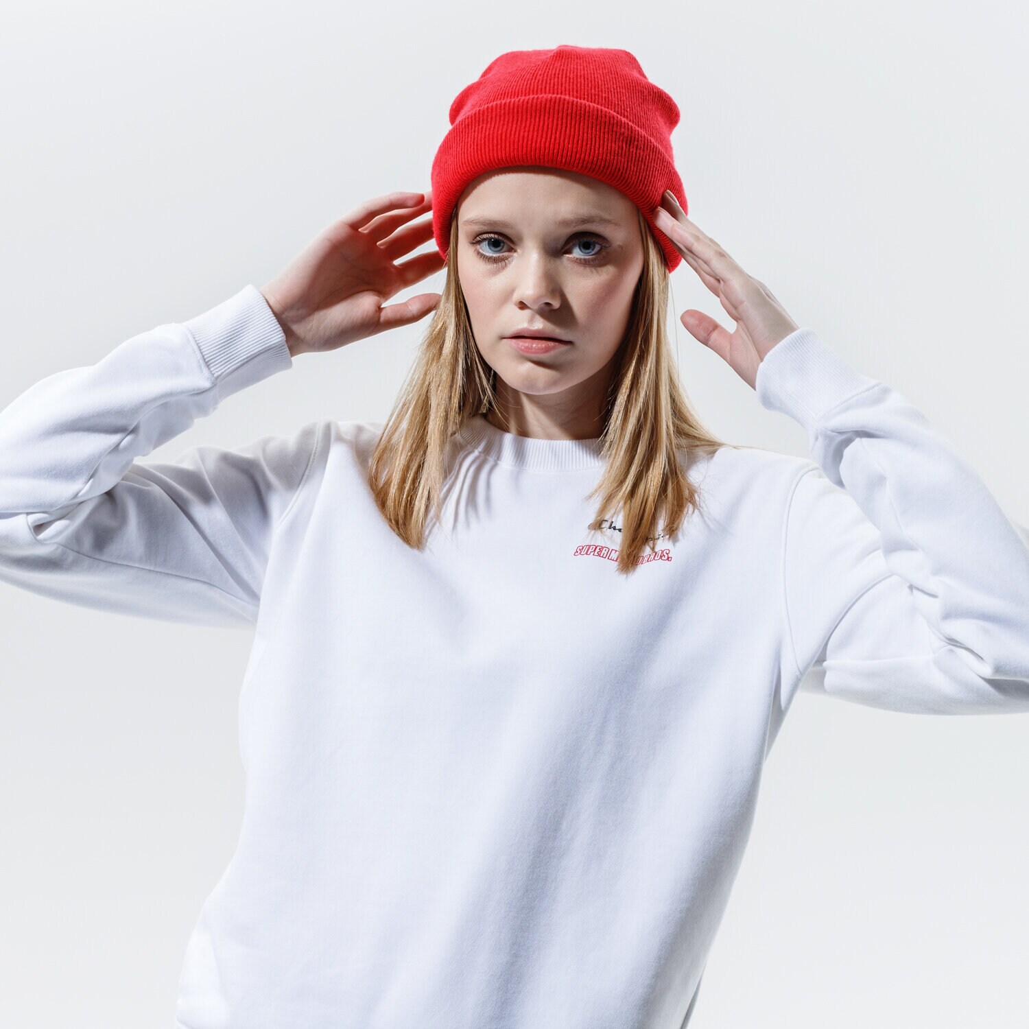 Bluza damska CHAMPION BLUZA CREWNECK SWEATSHIRT 114712WW001 BIAŁY