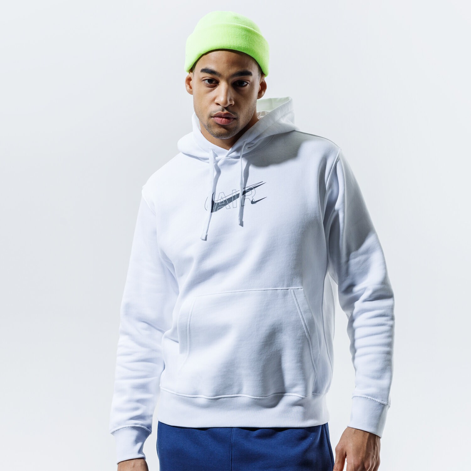 Bluza męska NIKE BLUZA Z KAPTUREM M NSW HOODIE PO AIR PRNT PACK DD9694-100 BIAŁY