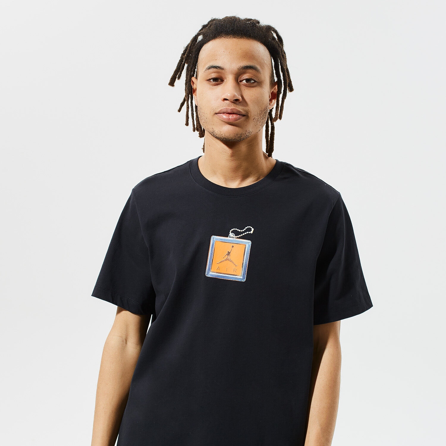 Koszulka, t-shirt sportowy męski JORDAN T-SHIRT KEYCHAIN CV5157-010 CZARNY