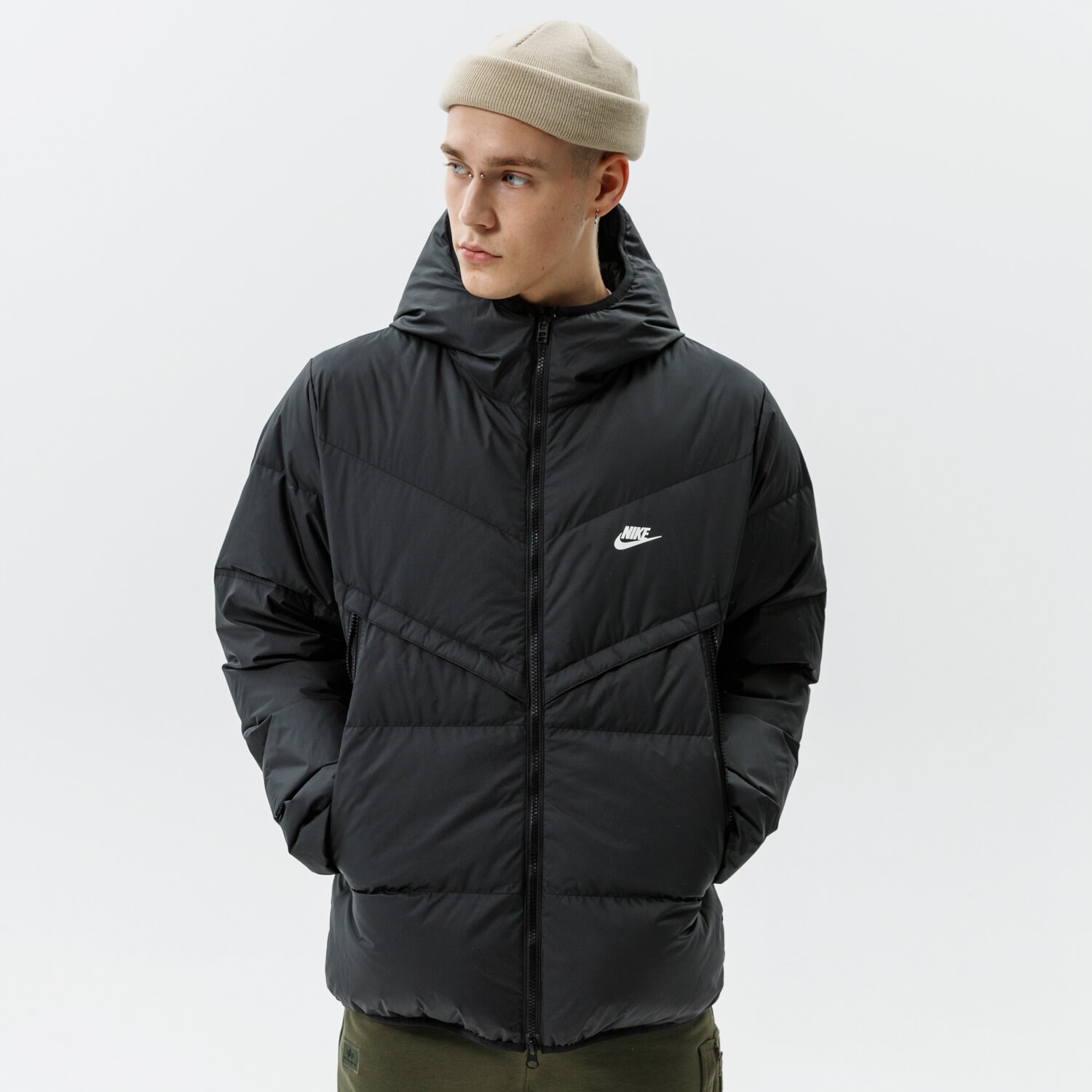 Kurtka zimowa męska NIKE KURTKA ZIMOWA M NSW SF WINDRUNNER HD JKT DD6795-010 CZARNY