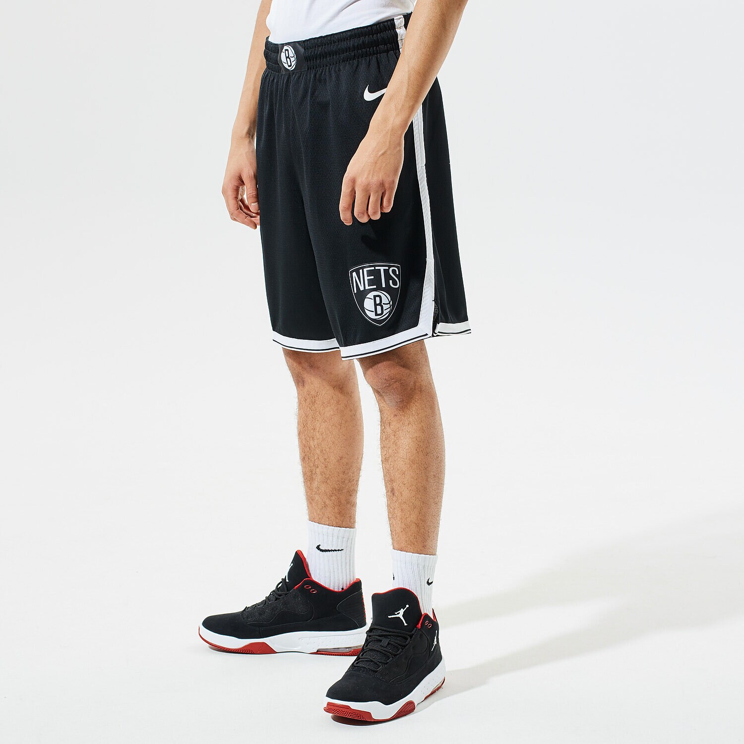 Krótkie spodenki, szorty męskie NIKE SZORTY BROOKLYN NETS SWINGMAN ICON EDITION 2020 NBA AJ5584-010 CZARNY