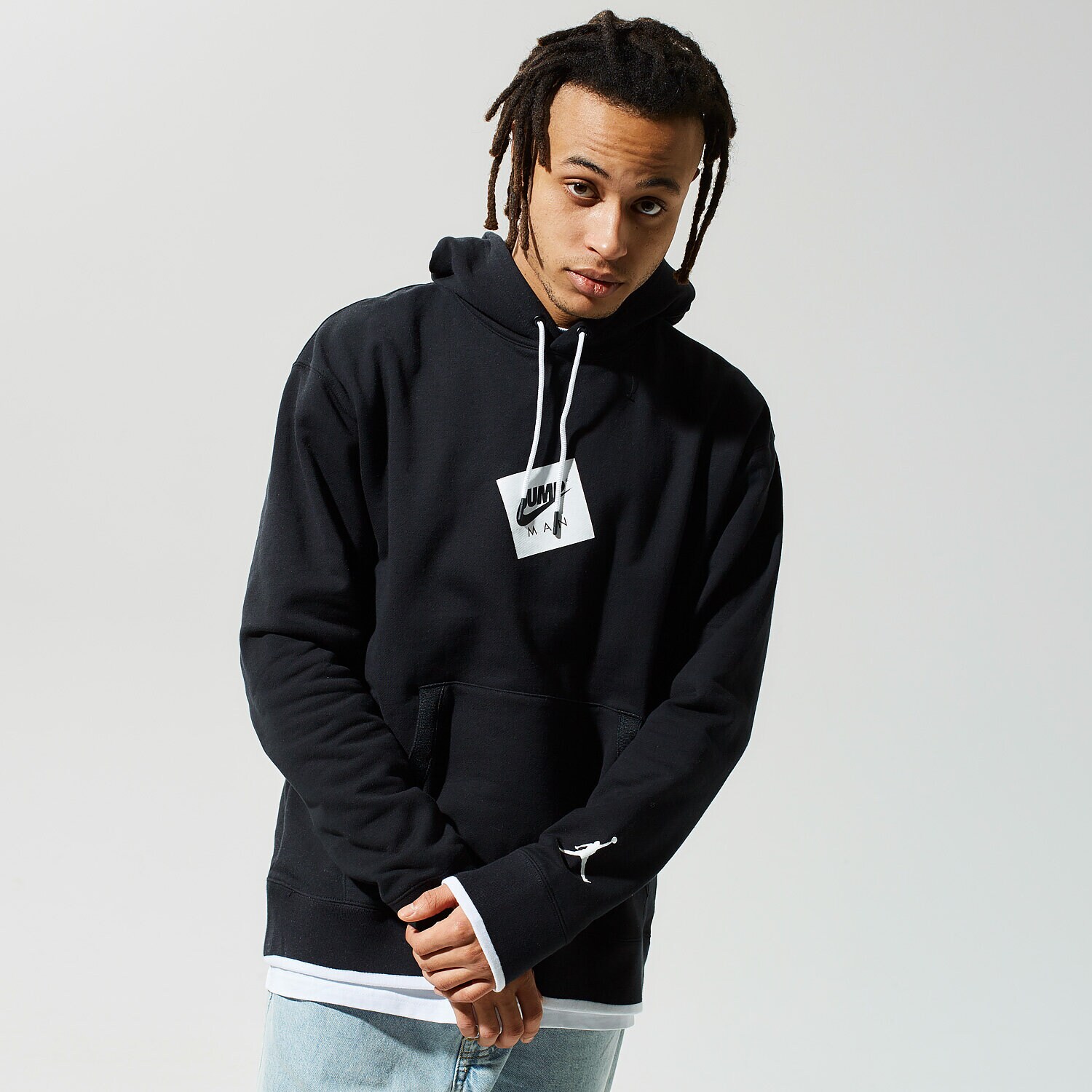 Bluza męska JORDAN BLUZA Z KAPTUREM JUMPMAN CLASSICS CV2244-010 CZARNY