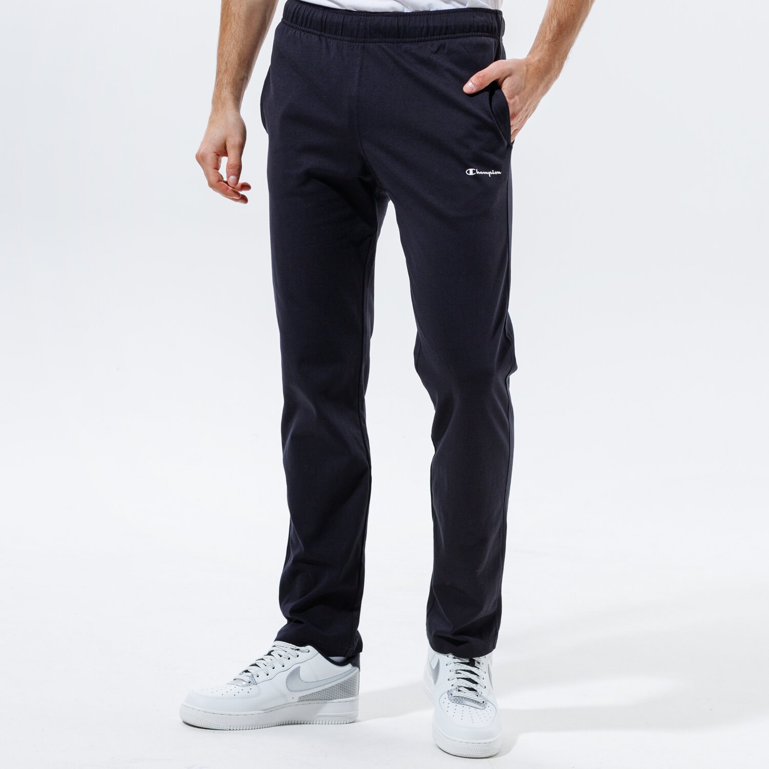 Spodnie sportowe męskie CHAMPION SPODNIE STRAIGHT HEM PANTS 212915KK001 CZARNY