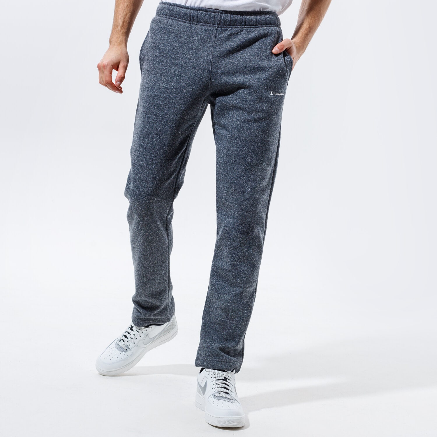 Spodnie sportowe męskie CHAMPION SPODNIE STRAIGHT HEM PANTS 214954EM516 SZARY