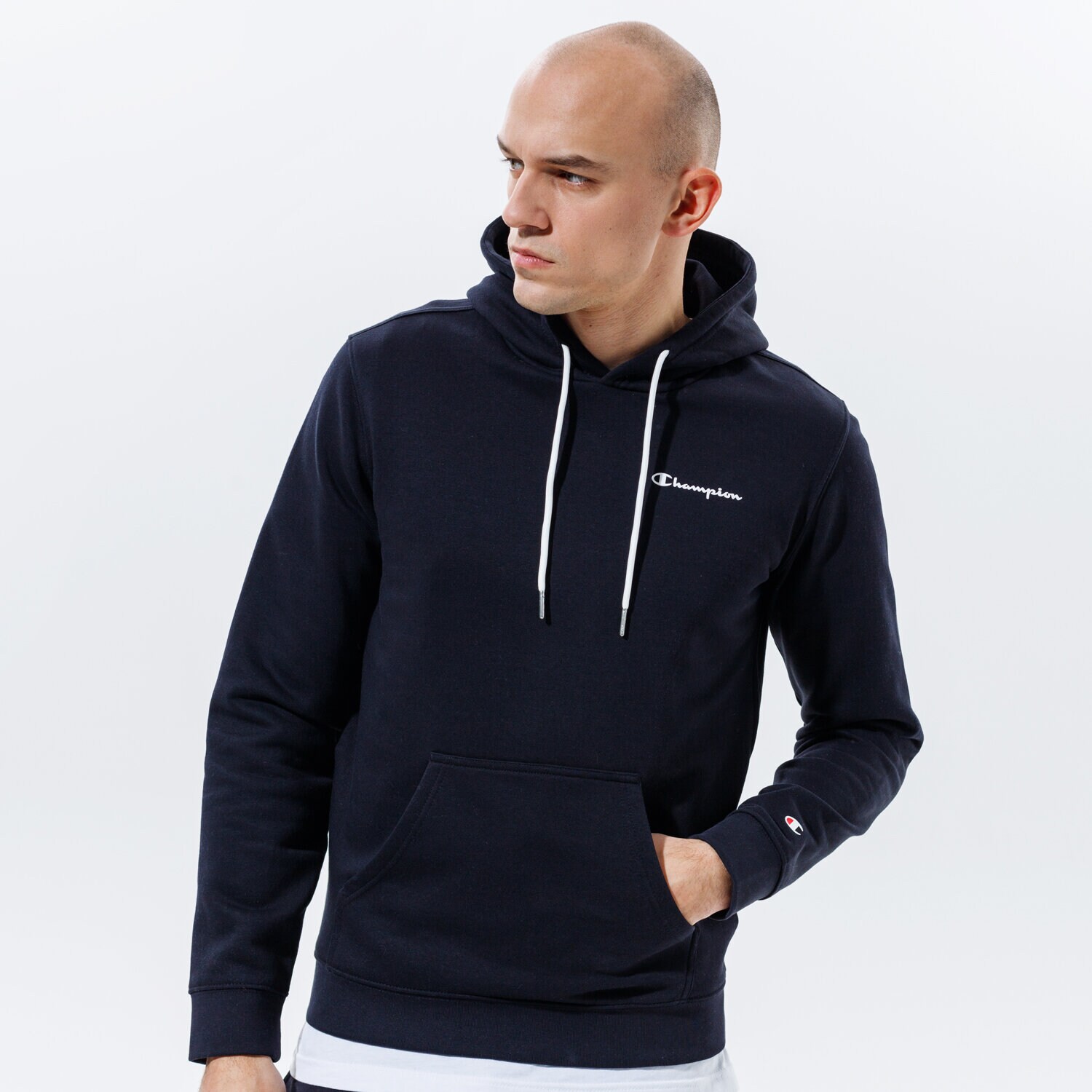 Bluza męska CHAMPION BLUZA Z KAPTUREM HOODED SWEATSHIRT 214749KK001 CZARNY