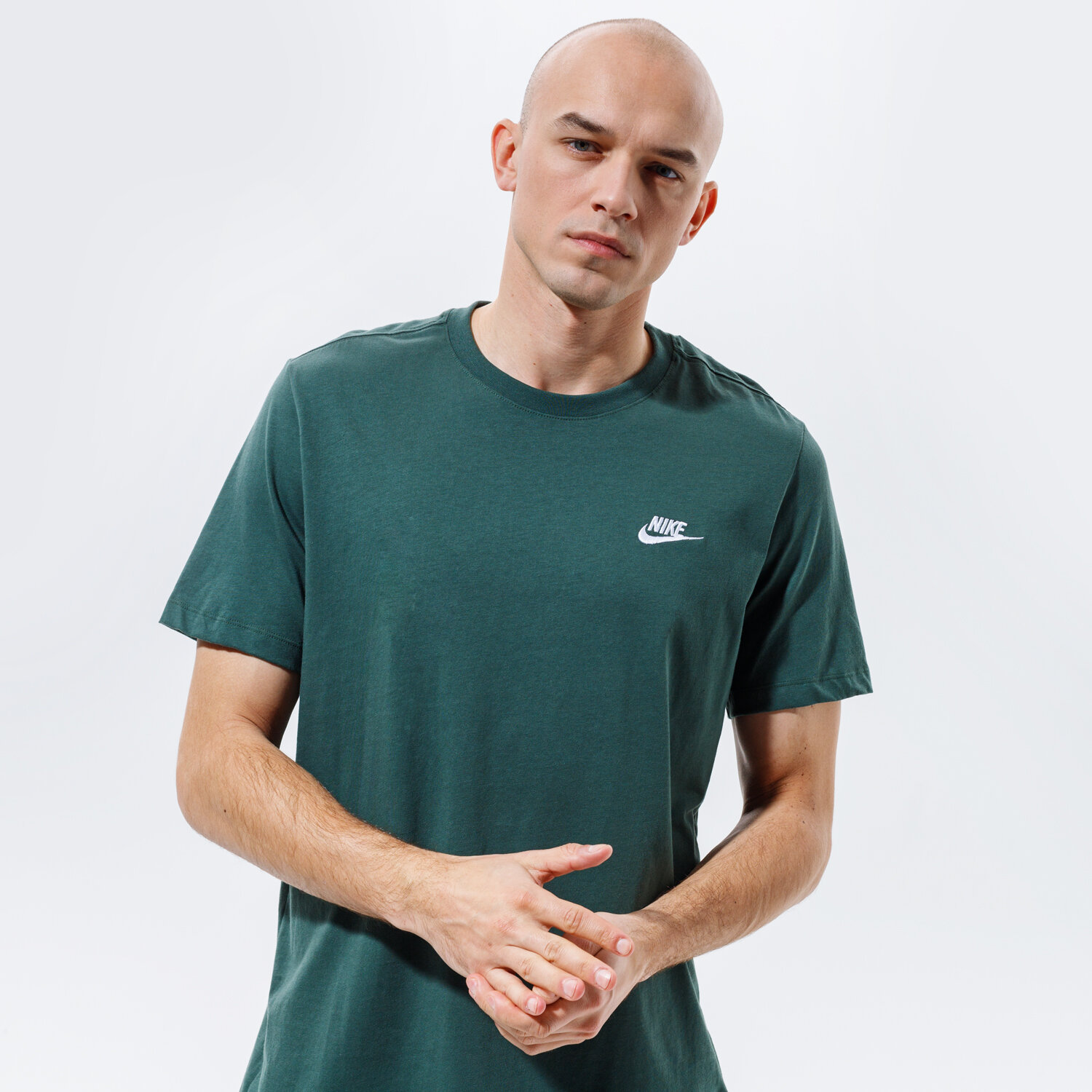 Koszulka, t-shirt sportowy męski NIKE T-SHIRT SPORTSWEAR CLUB AR4997-370 KHAKI