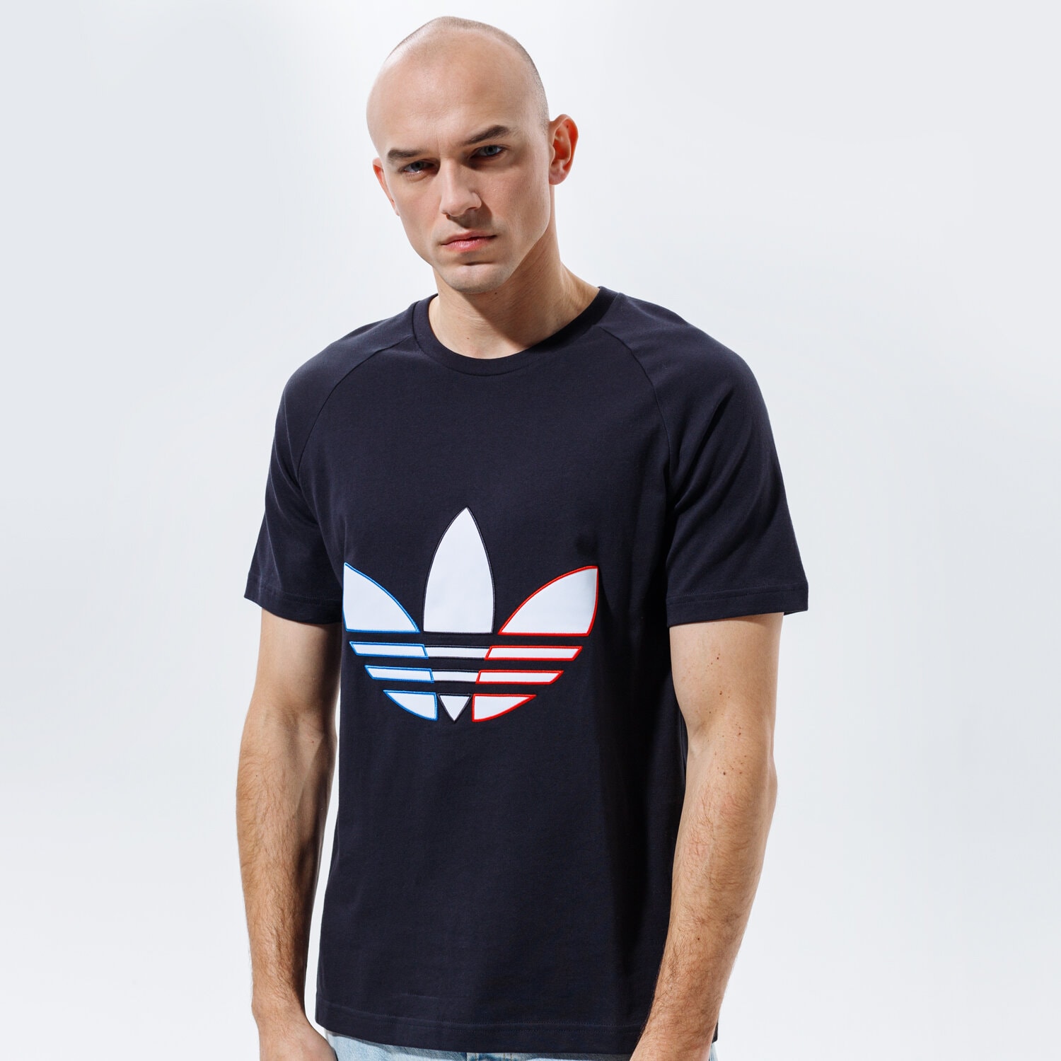 Koszulka, t-shirt sportowy męski ADIDAS T-SHIRT TRICOL TEE GQ8919 CZARNY