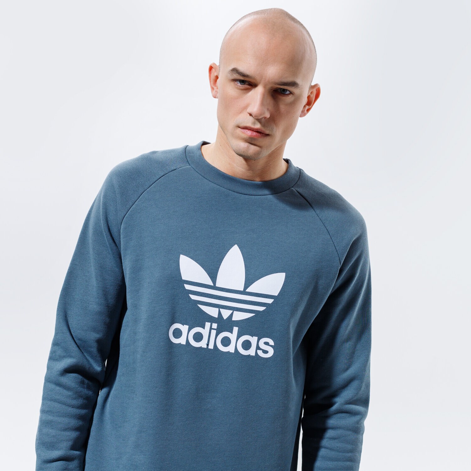 Bluza męska ADIDAS BLUZA TREFOIL CREW GN3471 NIEBIESKI