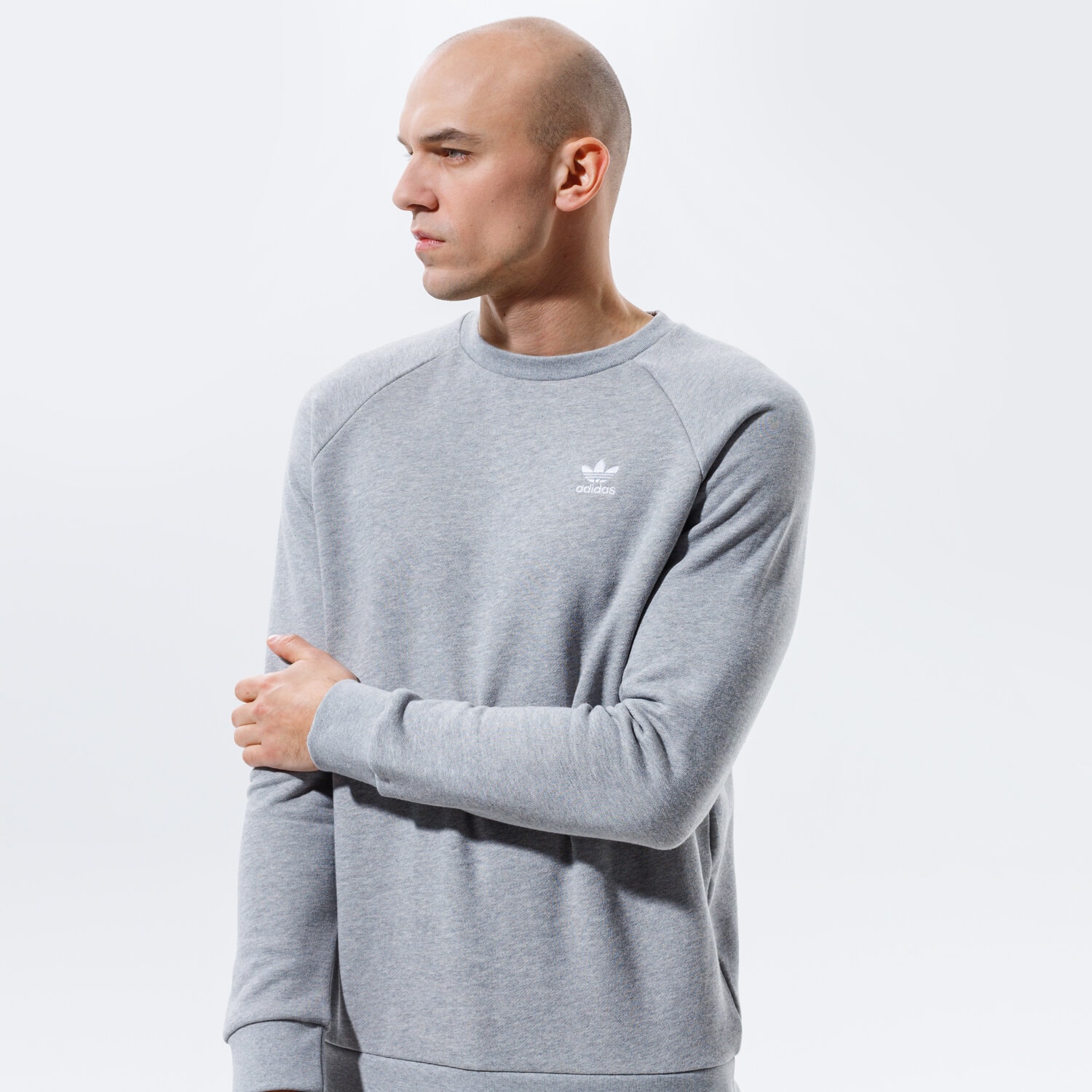 Bluza męska ADIDAS BLUZA ESSENTIAL CREW DV1642 SZARY