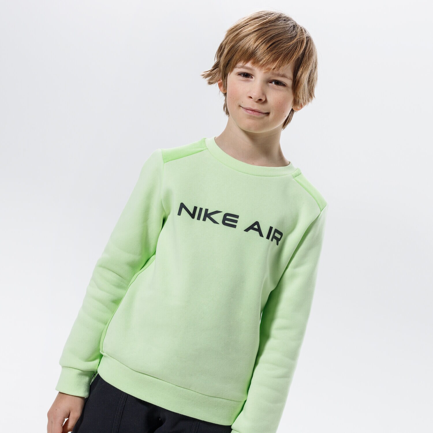 Sportowa bluza dziecięca NIKE BLUZA AIR BOY DA0703-383 ZIELONY