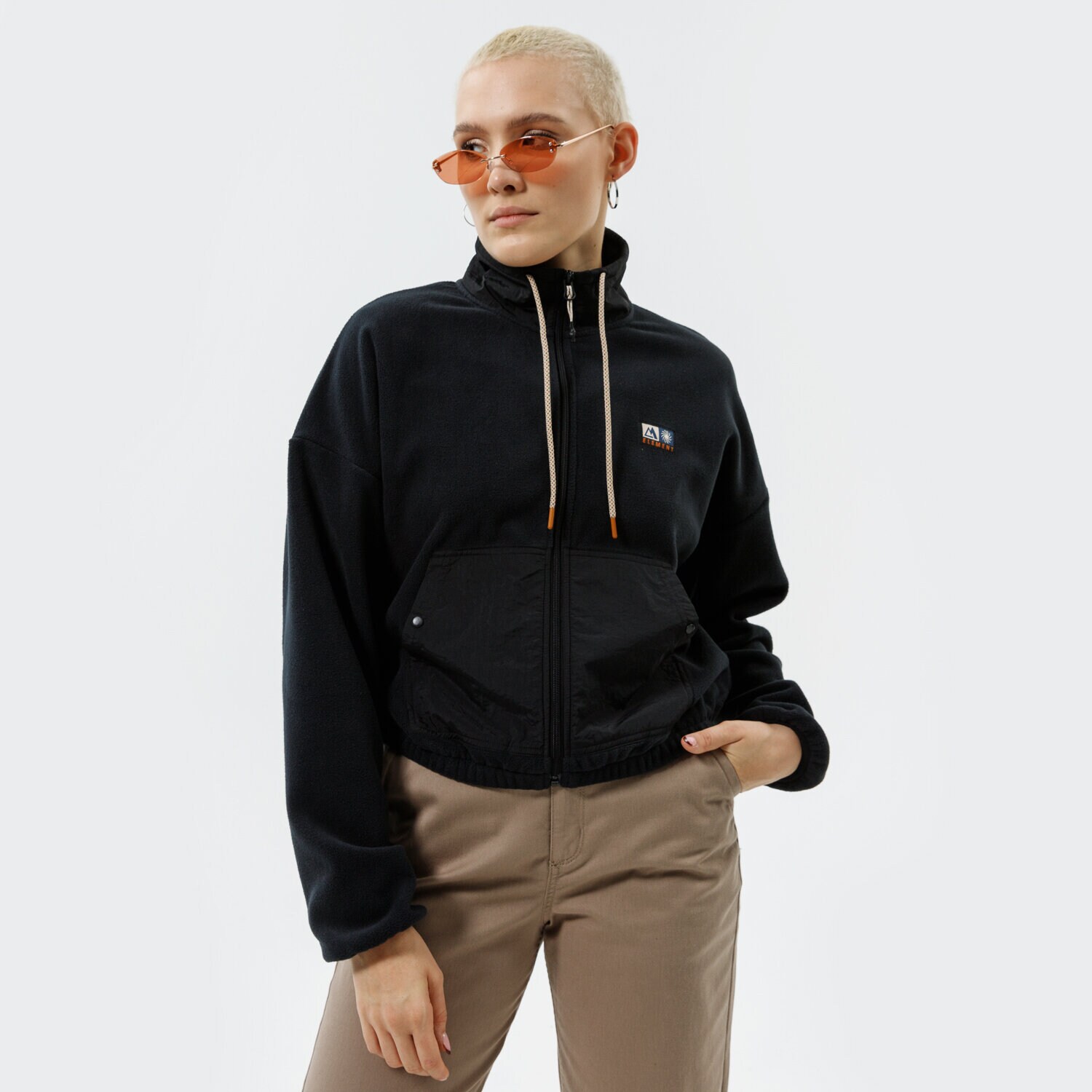 Bluza damska ELEMENT BLUZA OSLO ZIP POLAR Z3WAA43732 CZARNY