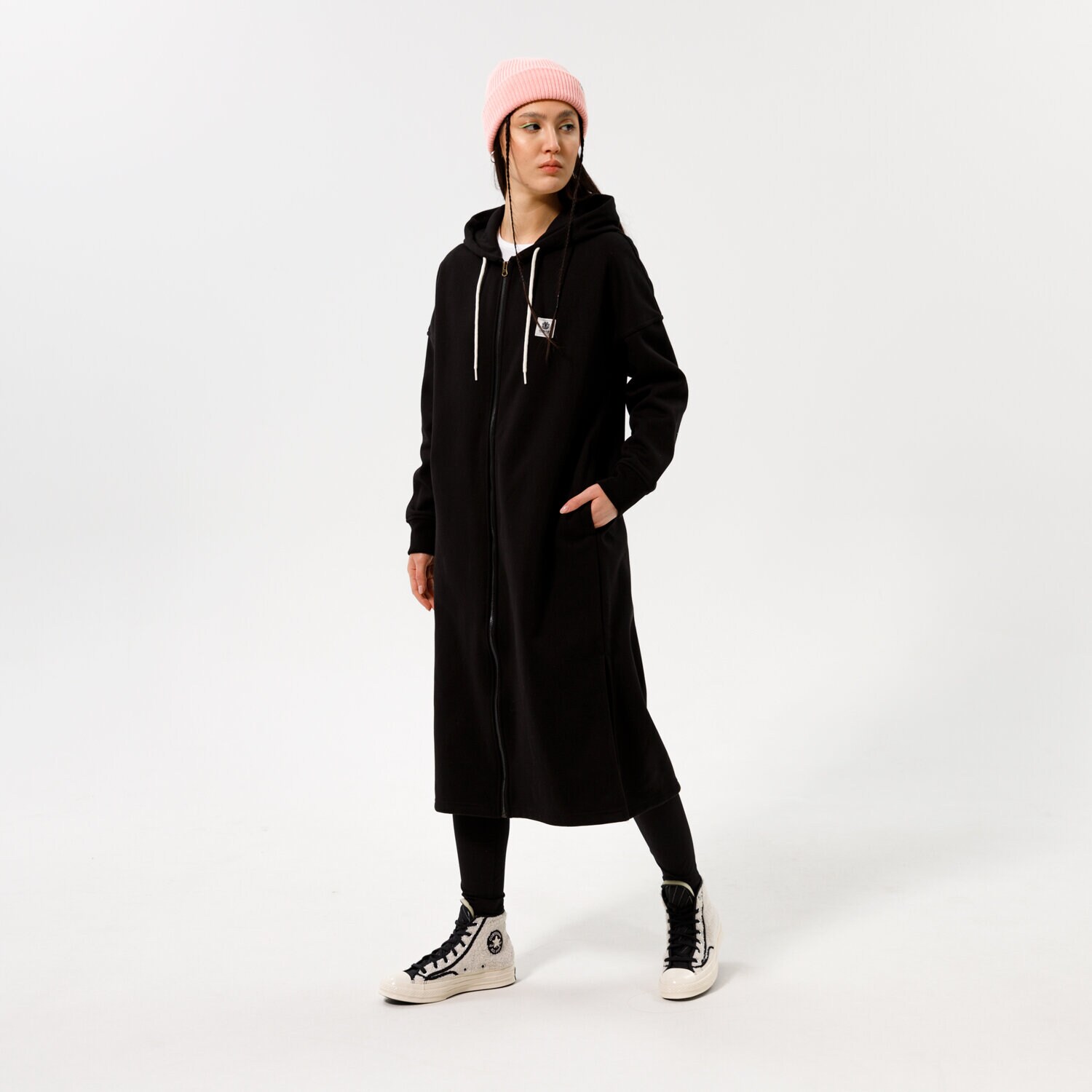 Bluza damska ELEMENT BLUZA Z KAPTUREM LYNGDALL FULL ZIP Z3FLC23732 CZARNY