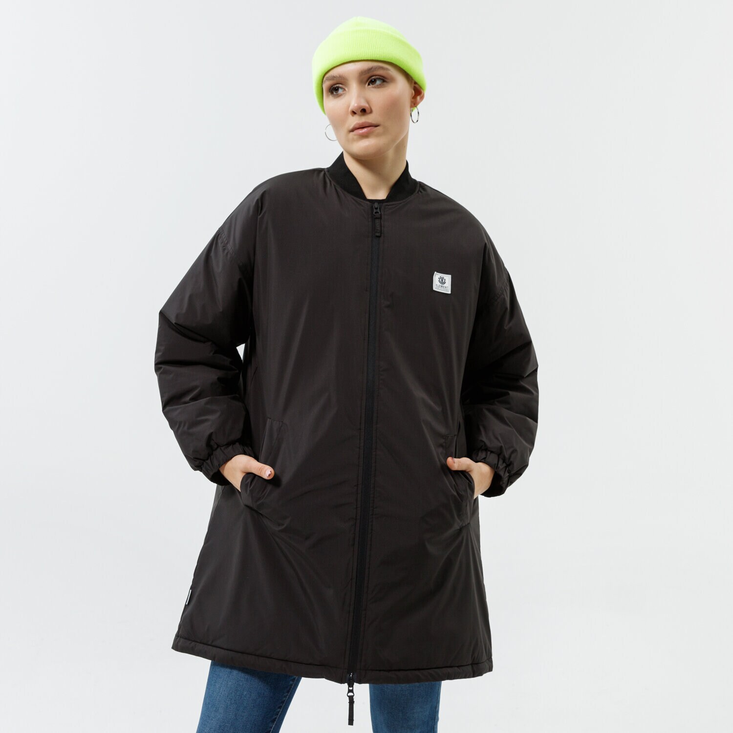 Kurtka zimowa damska ELEMENT KURTKA PILGRIM LIGHT PUFF N Z3JKC53732 CZARNY