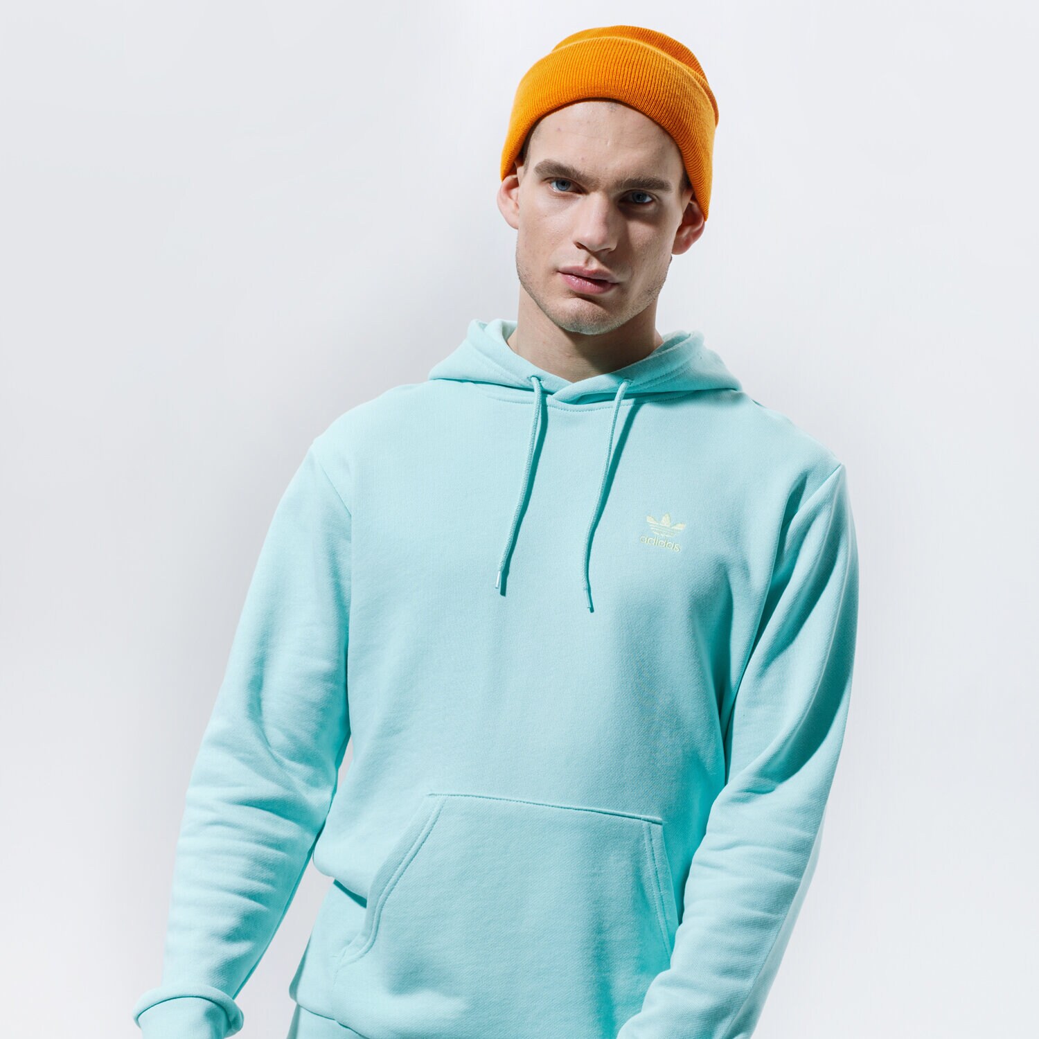 Bluza męska ADIDAS BLUZA Z KAPTUREM ESSENTIAL HOODY GN3391 NIEBIESKI