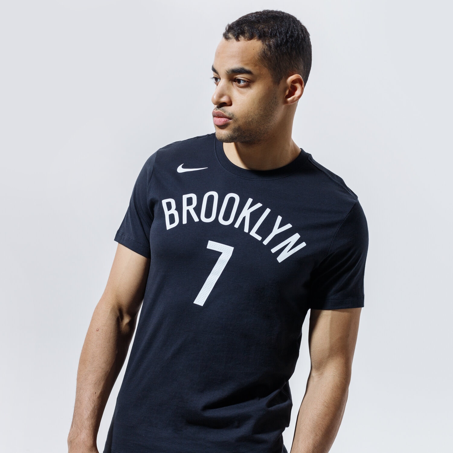 Koszulka, t-shirt sportowy męski NIKE T-SHIRT BROOKLYN NETS TEE ESSENTIAL NBA CV8504-019 CZARNY