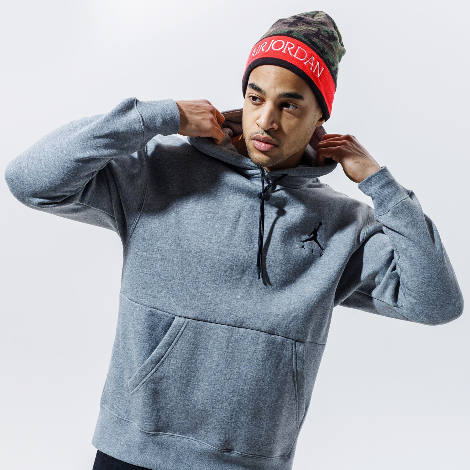 Bluza męska JORDAN BLUZA Z KAPTUREM JUMPMAN CK6684-091 SZARY