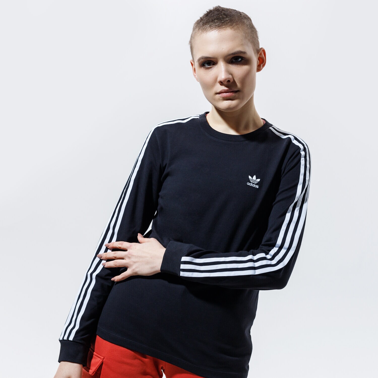 Koszulka, t-shirt damski ADIDAS T-SHIRT 3STR LONGSLEEVE #GN2911 CZARNY
