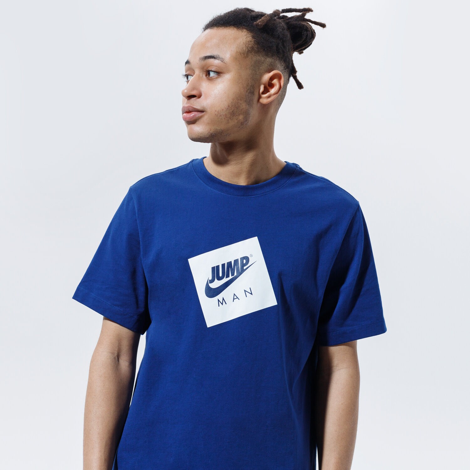 Koszulka, t-shirt sportowy męski JORDAN T-SHIRT JUMPMAN BOX DD0963-492 GRANATOWY