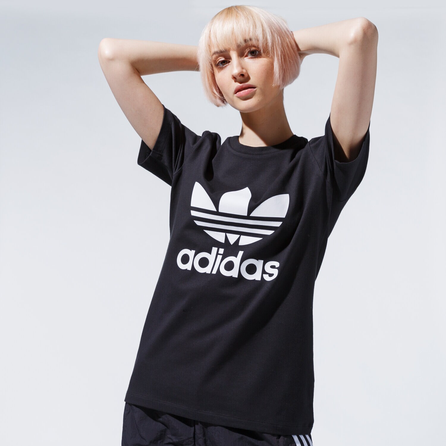 Koszulka, t-shirt damski ADIDAS T-SHIRT TREFOIL TEE #GN2896 CZARNY