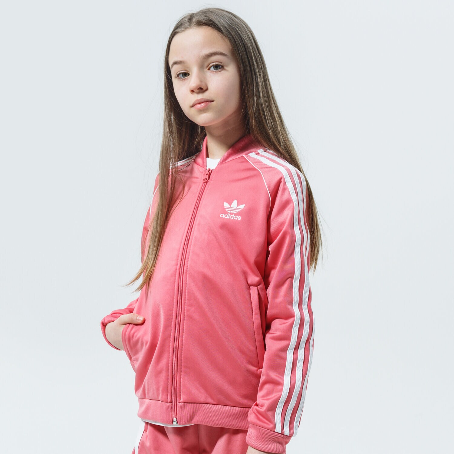 Sportowa bluza dziecięca ADIDAS BLUZA ROZPINANA SST TRACK TOP WW GN8450 RÓŻOWY