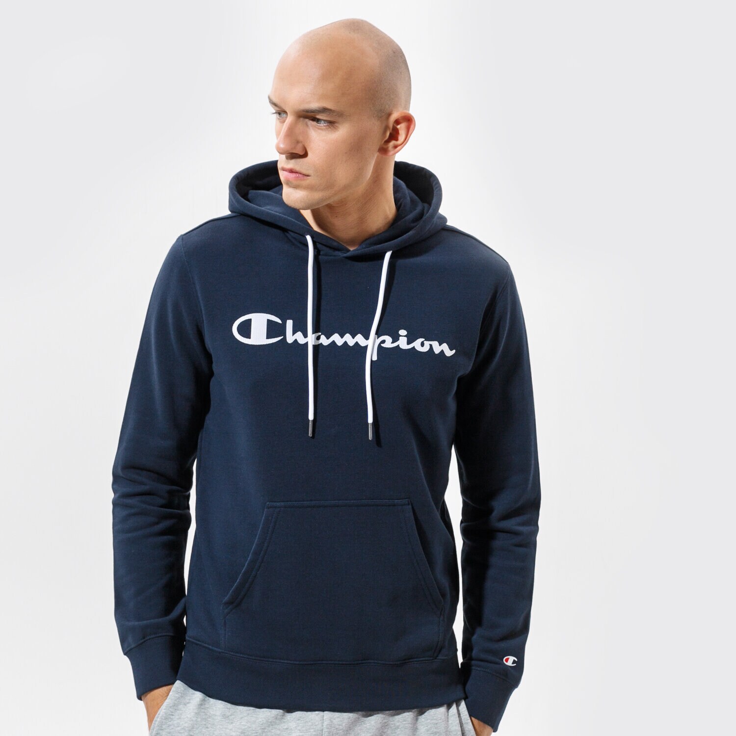 Bluza męska CHAMPION BLUZA Z KAPTUREM HOODED SWEATSHIRT 214138BS501 GRANATOWY