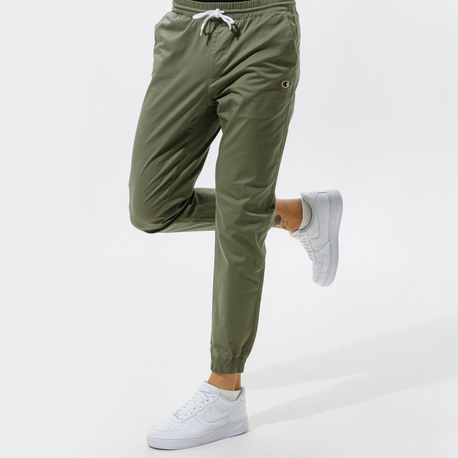 Spodnie sportowe męskie CHAMPION SPODNIE ELASTIC CUFF PANTS 214366GS030 SZARY