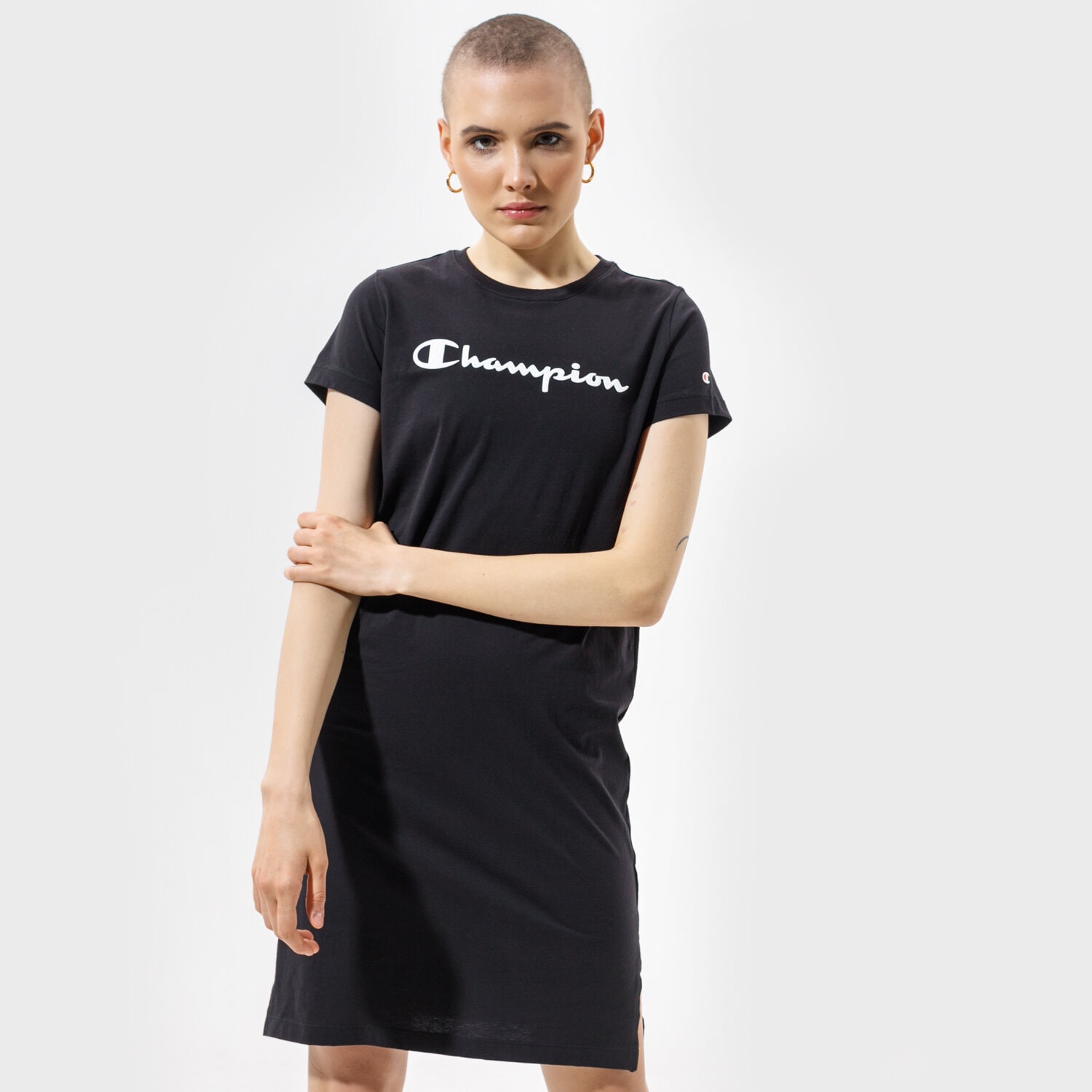 Modna sukienka sportowa CHAMPION SUKIENKA DRESS 112609KK001 CZARNY