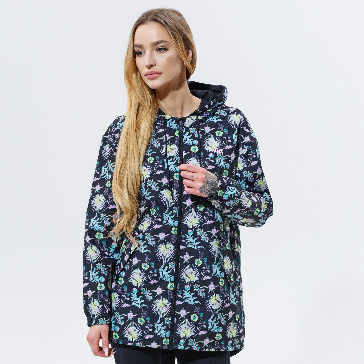 Kurtka wiosenna / jesienna damska VANS KURTKA WM MERCY REVERSIBLE PARKA BLACK/CALIFAS BLACK VN0A34FMZF71 CZARNY