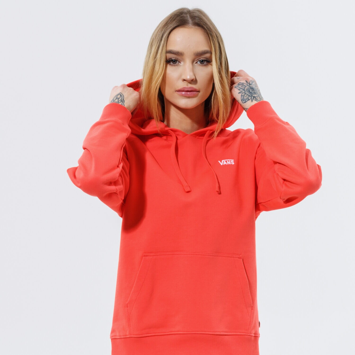 Bluza damska VANS BLUZA Z KAPTUREM WM FLYING V BF FT HOODIE HOT CORAL VN0A5AR4LM31 POMARAŃCZOWY