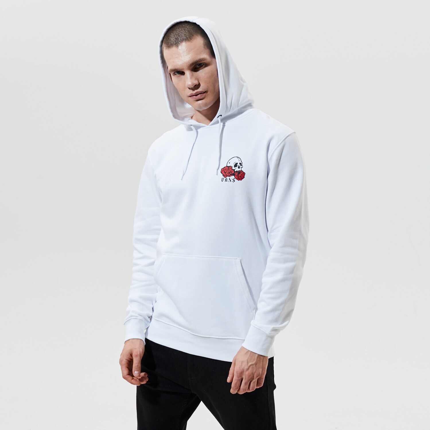 Bluza męska VANS BLUZA Z KAPTUREM MN ROSE BED PO WHITE VN0A54AKWHT1 BIAŁY