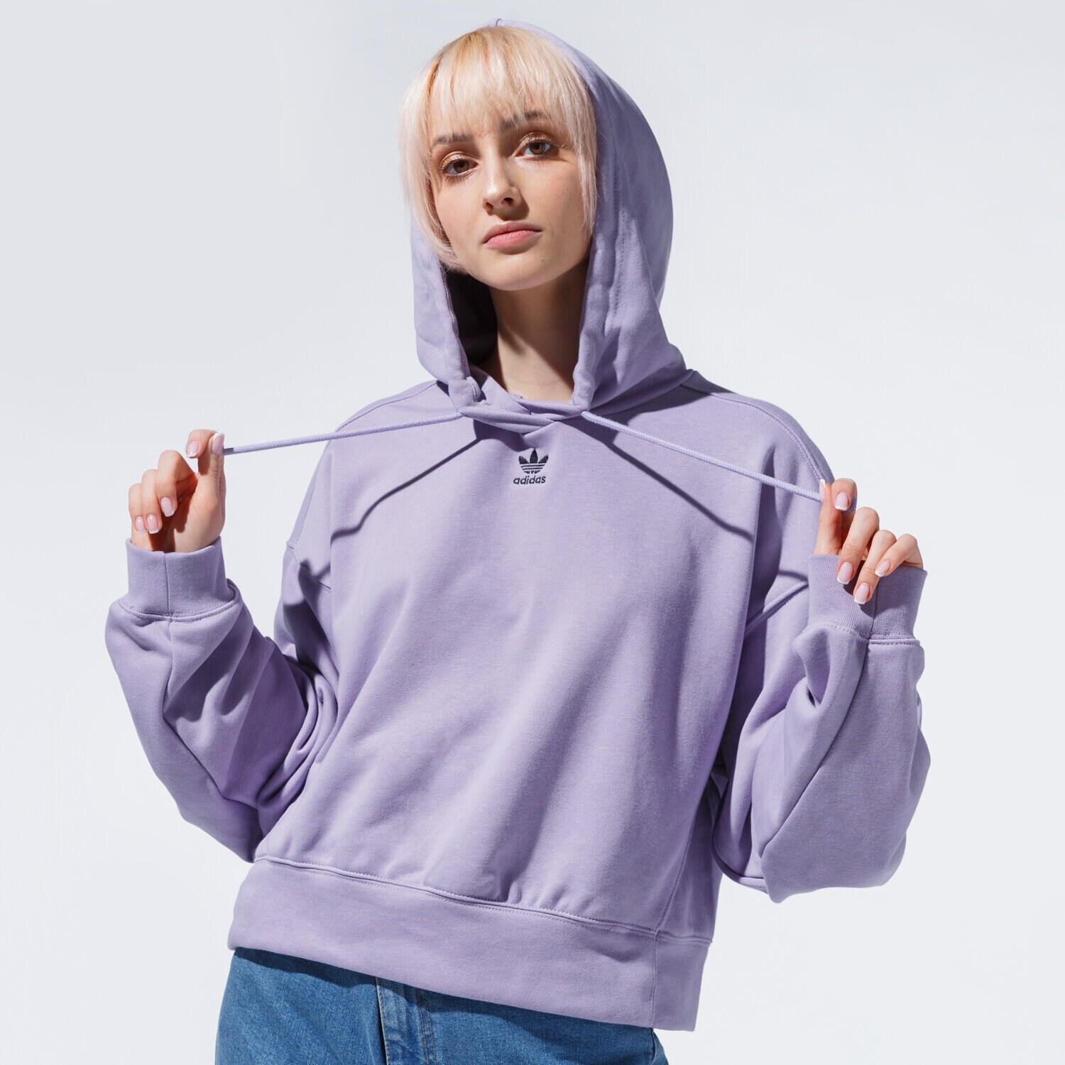 Bluza damska ADIDAS BLUZA Z KAPTUREM HOODIE GN4775 FIOLETOWY