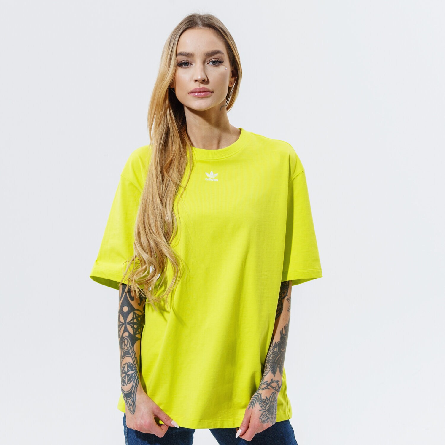 Koszulka, t-shirt damski ADIDAS T-SHIRT TEE H45580 ŻÓŁTY