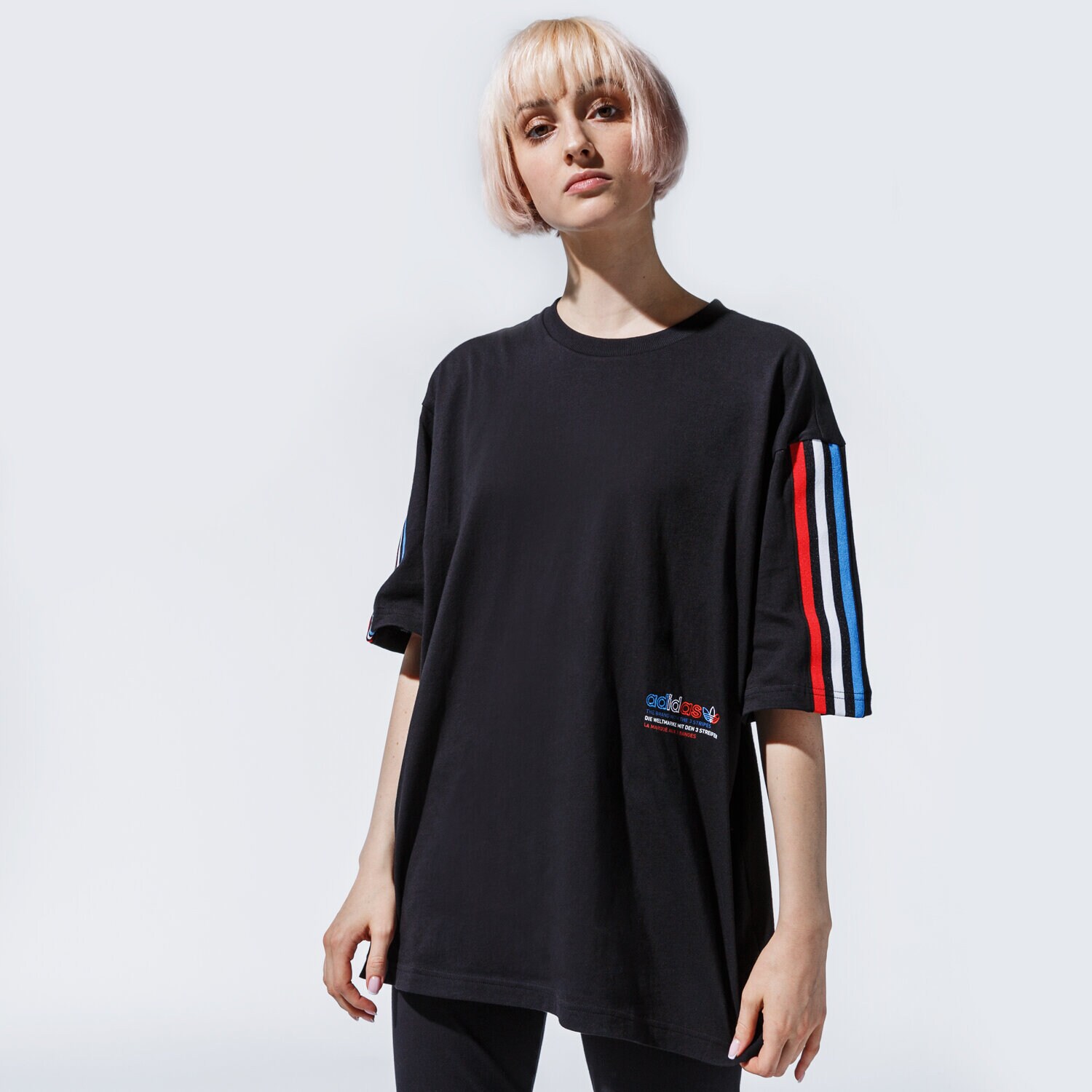 Koszulka, t-shirt damski ADIDAS T-SHIRT OVERSIZED TEE GN2839 CZARNY