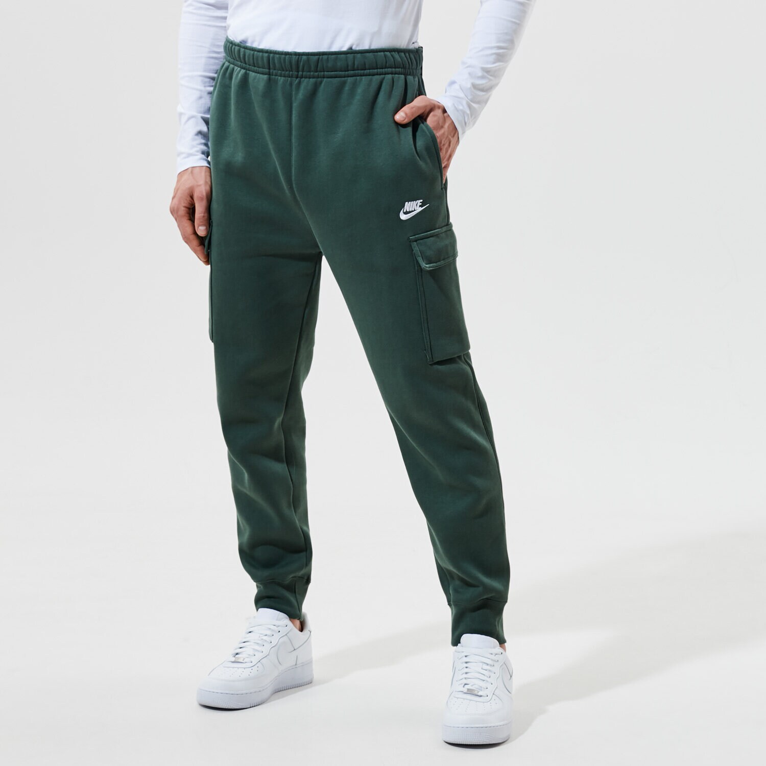 Spodnie sportowe męskie NIKE SPODNIE M NSW CLUB PANT CARGO BB CD3129-370 KHAKI