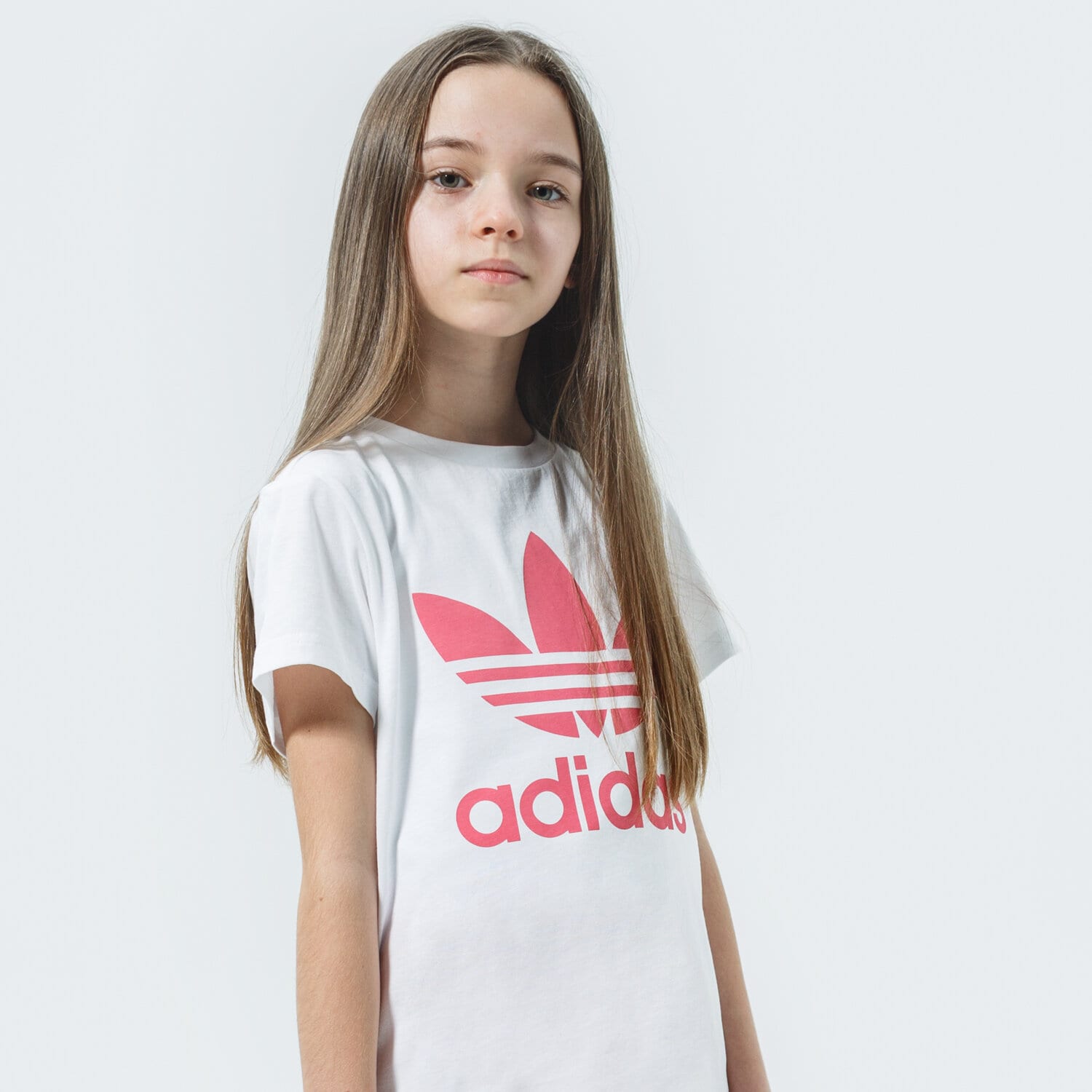 Koszulka, t-shirt dla dzieci ADIDAS T-SHIRT TREFOIL TEE WW GN8213 BIAŁY