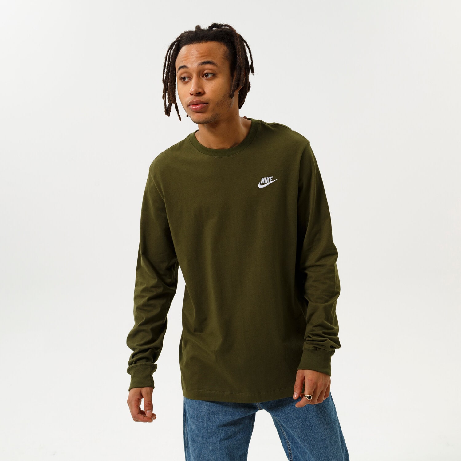Koszulka, t-shirt sportowy męski NIKE T-SHIRT SPORTSWEAR AR5193-327 KHAKI