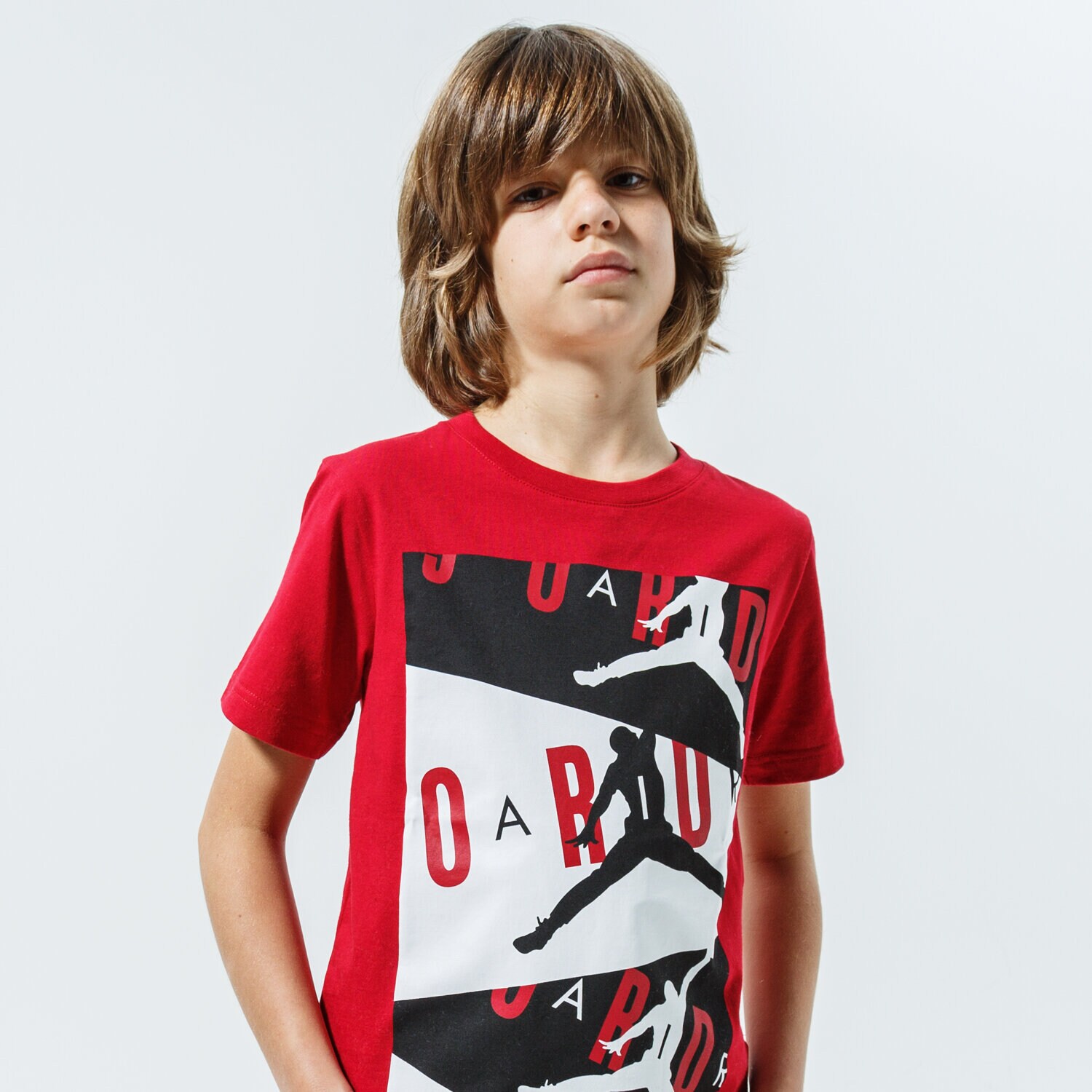 Koszulka, t-shirt dla dzieci JORDAN T-SHIRT JORDAN AIR SS CREW 957299-R78 BORDOWY
