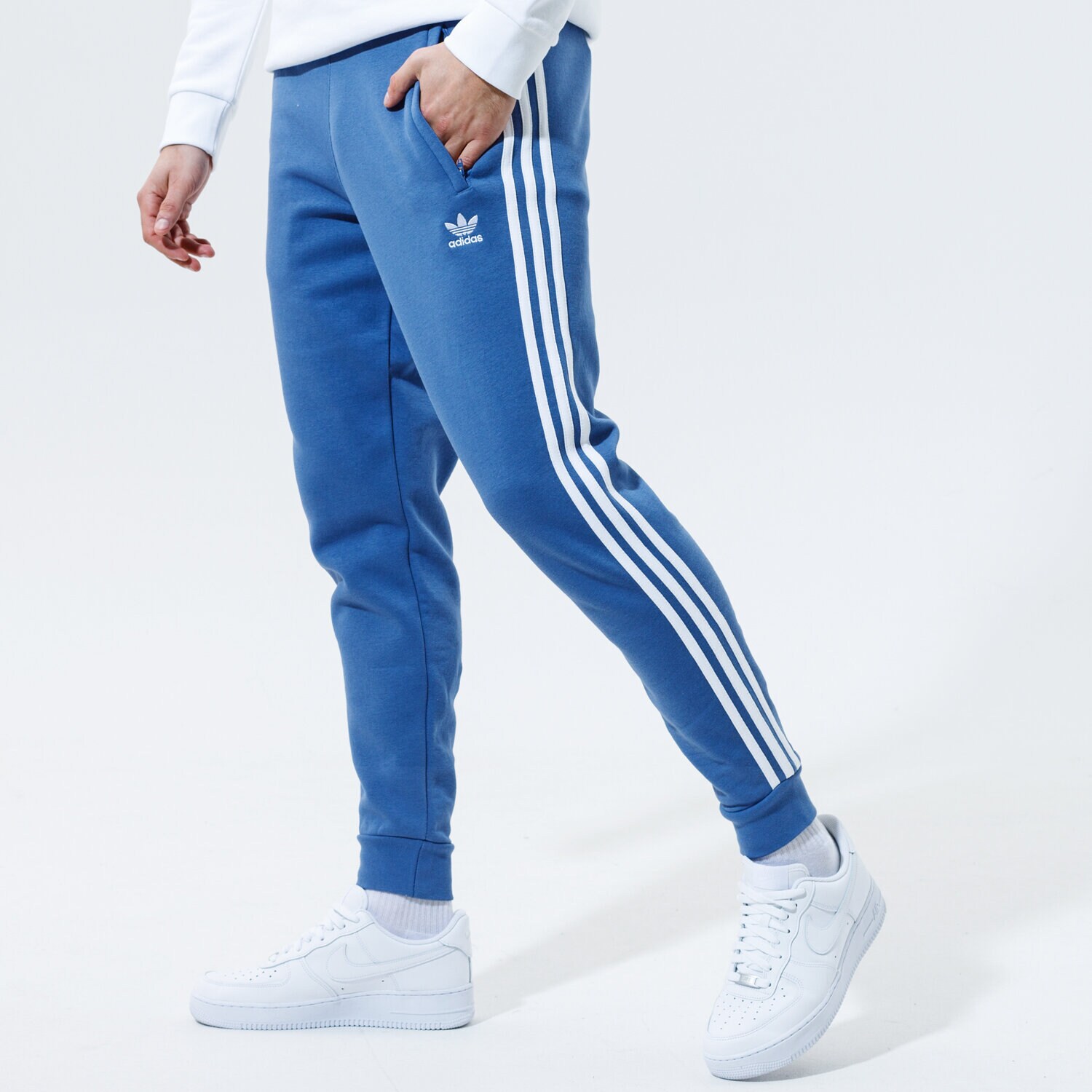 Spodnie sportowe męskie ADIDAS SPODNIE 3-STRIPES PANT GN3528 NIEBIESKI