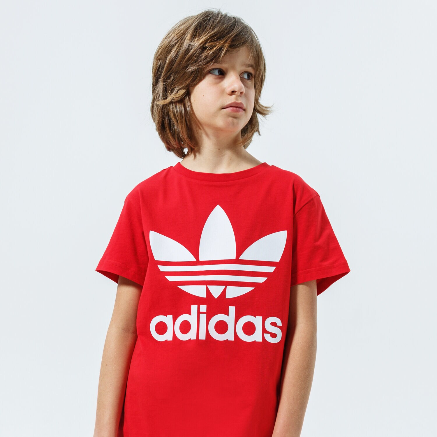Koszulka, t-shirt dla dzieci ADIDAS T-SHIRT TREFOIL TEE MM ED7795 CZERWONY