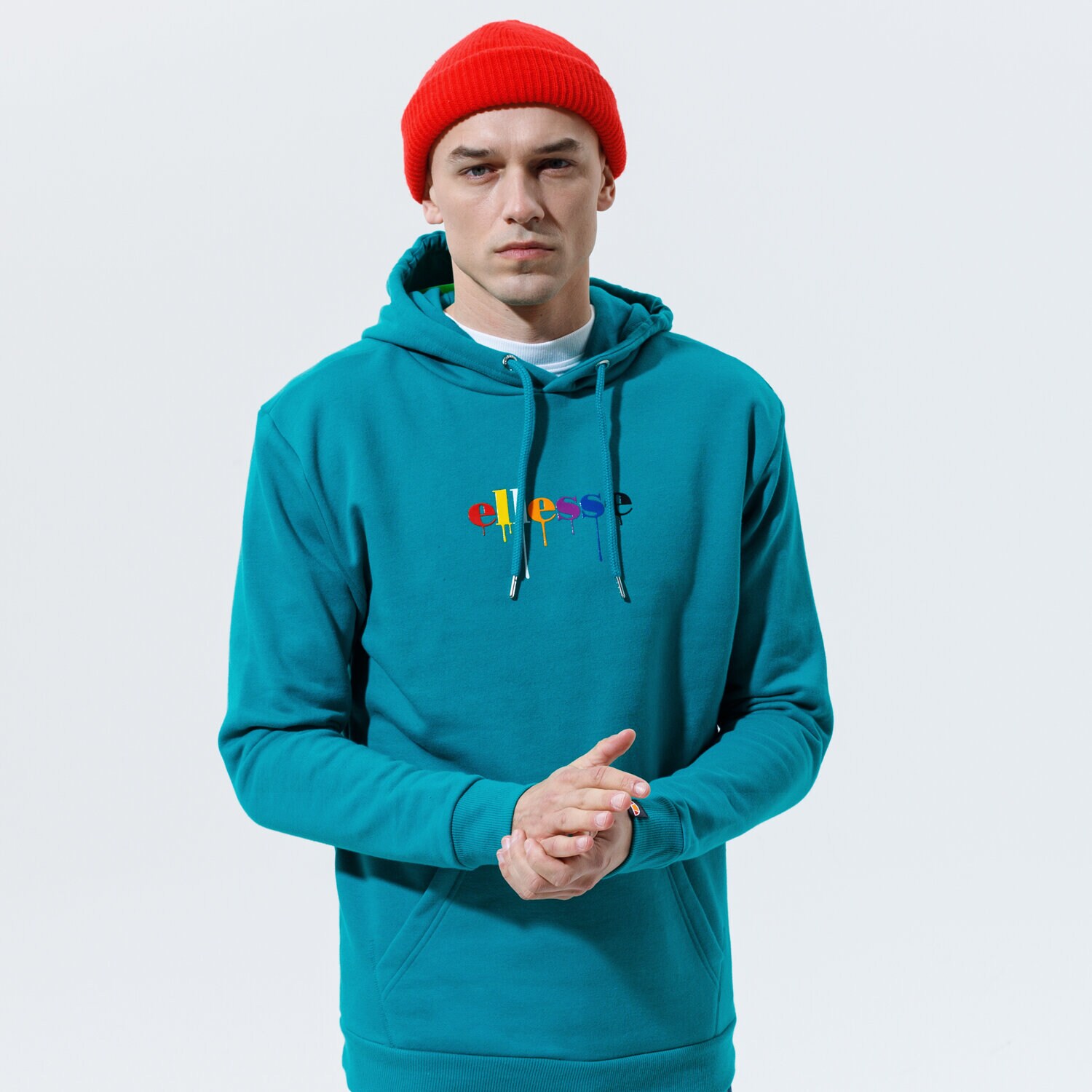 Bluza męska ELLESSE BLUZA Z KAPTUREM BAZ OH HOODY GREEN SHI12362503 NIEBIESKI